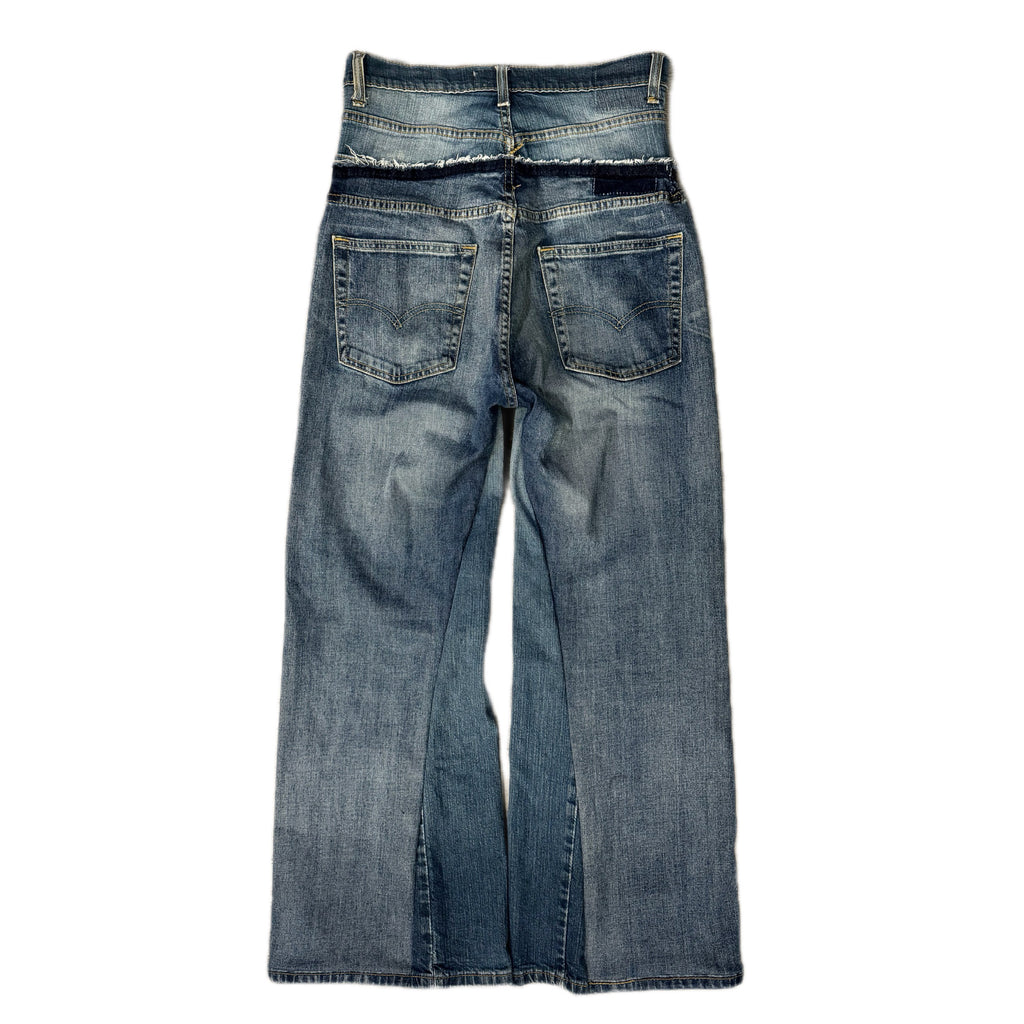 Blue Double Waisted Baggy Jeans (30x28)