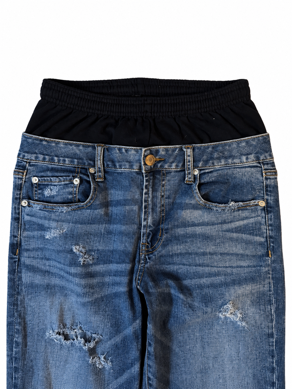 Double Waisted Bootcut Jeans (33)