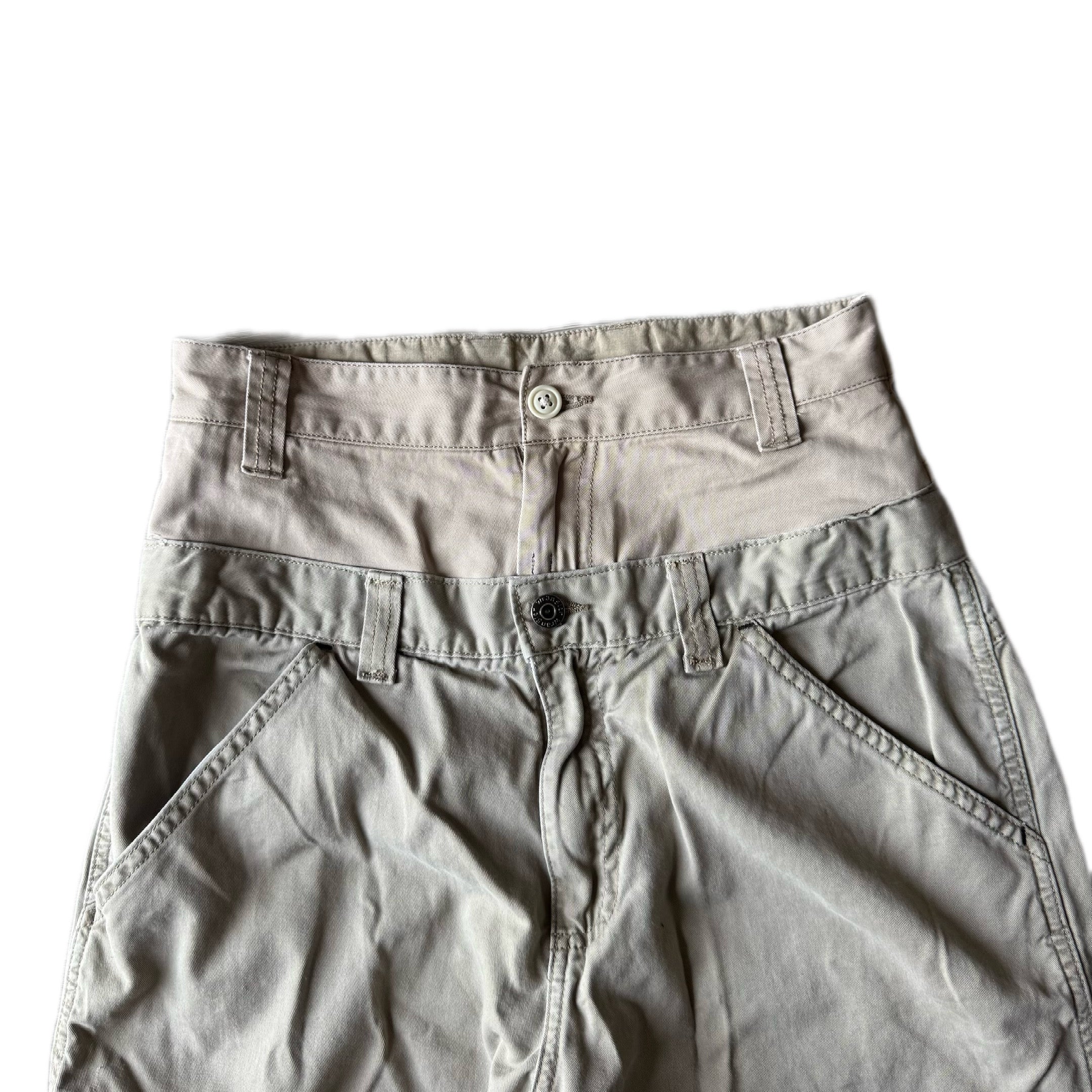 Double Waisted Khaki Shorts (28)
