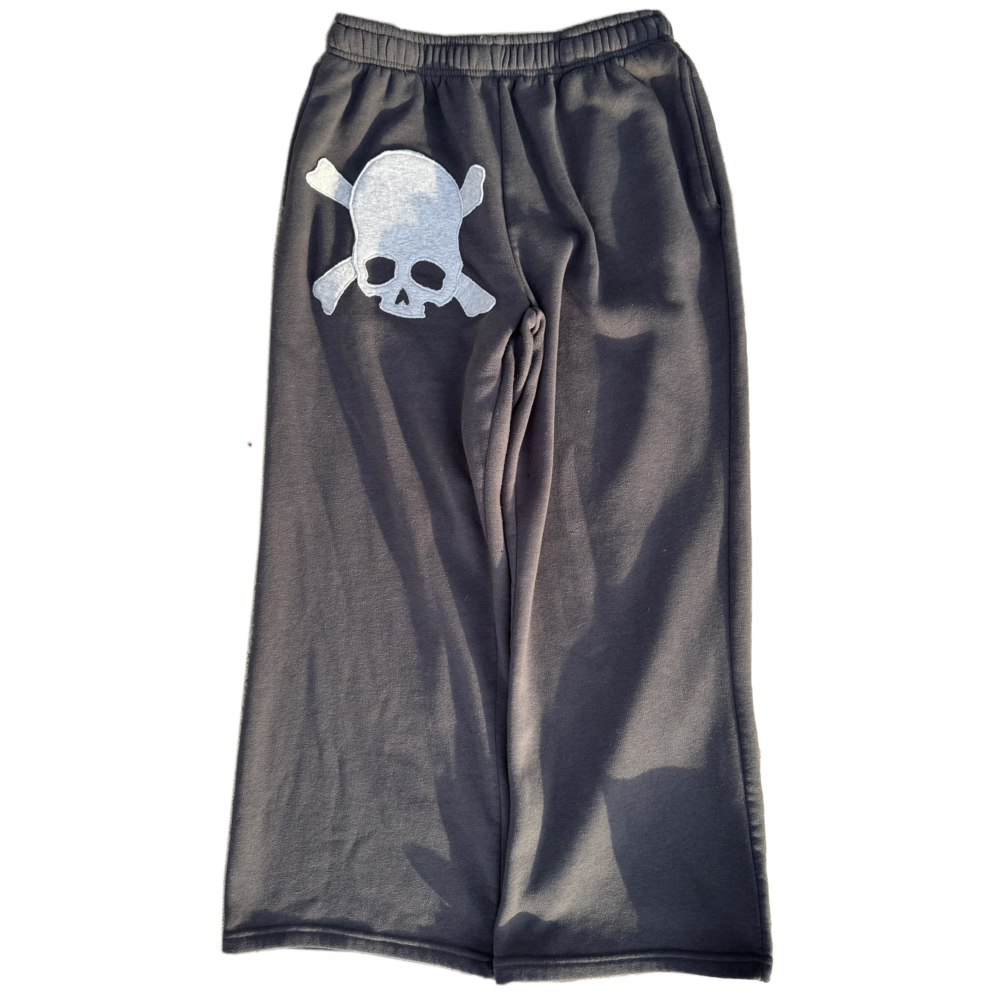 Dark Grey Skull Sweatpants (M)