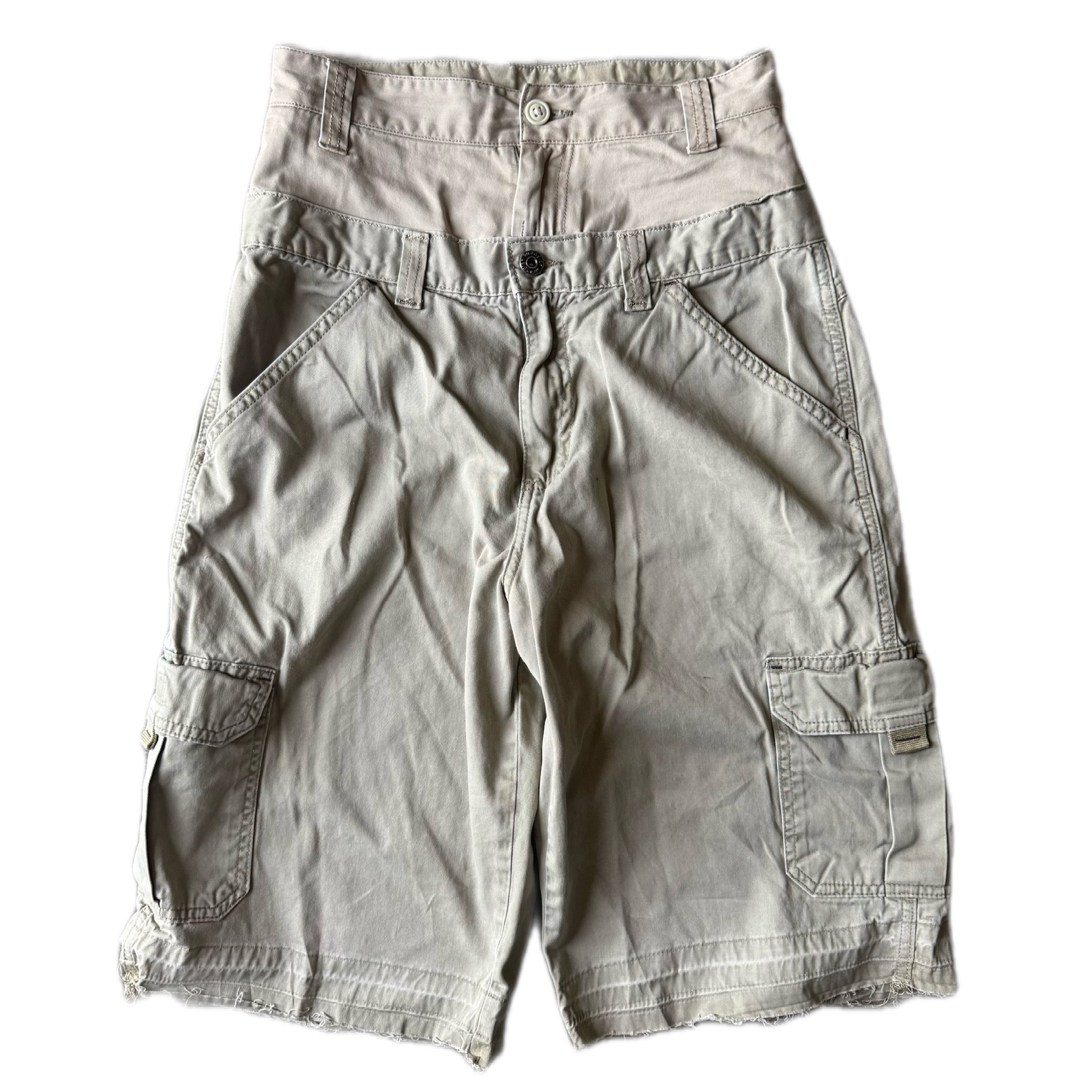 Double Waisted Khaki Shorts (28)