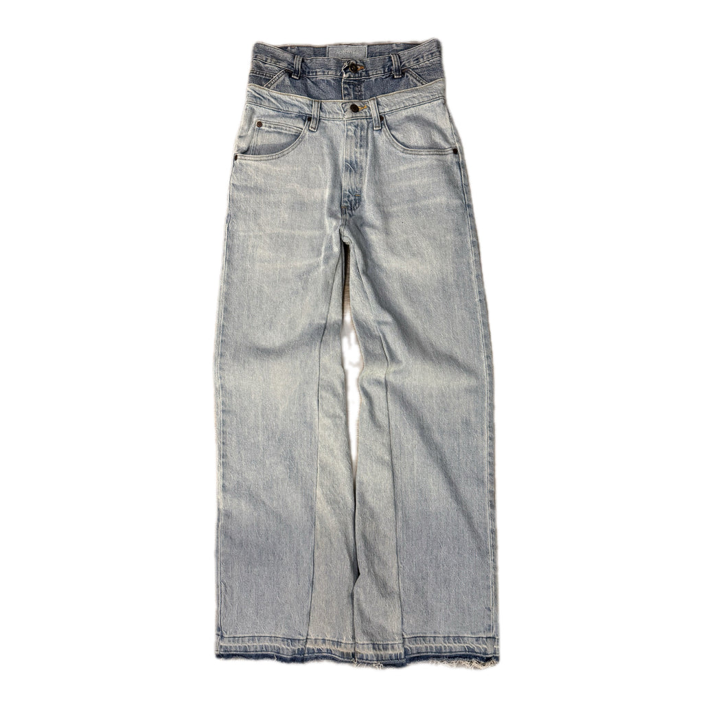 Blue Double Waisted Baggy Jeans (28x32)