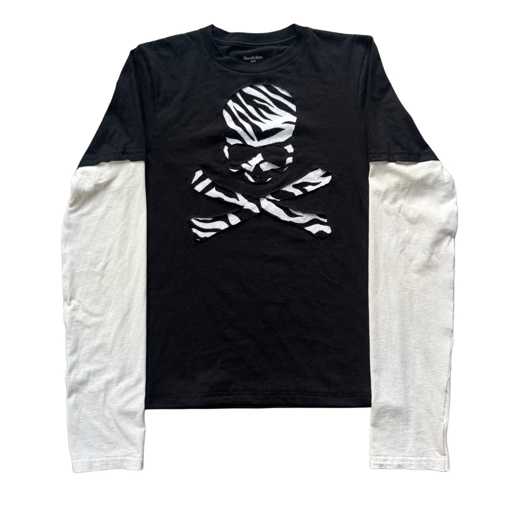 Black Zebra Layered T-Shirt (S)