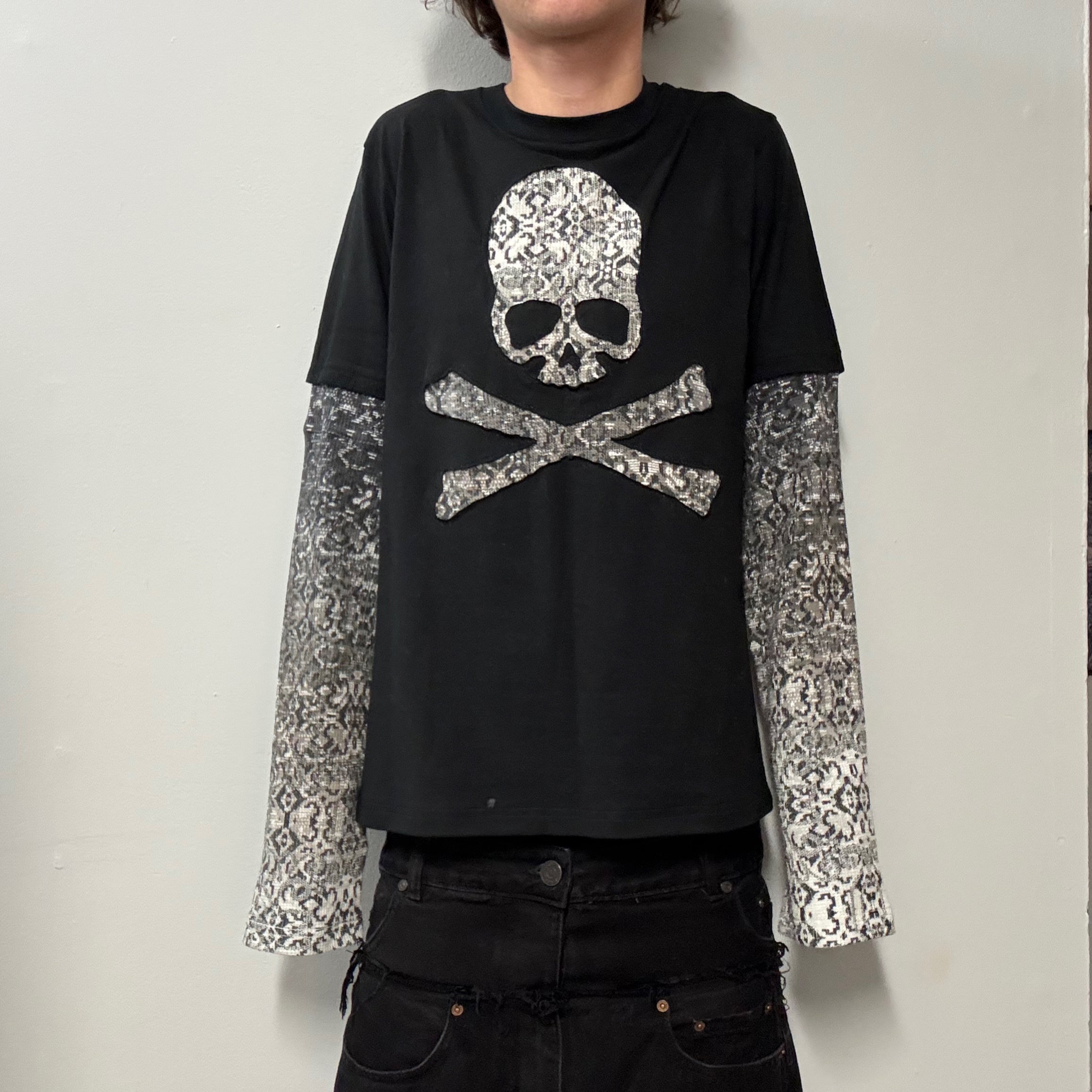 Black Layered Gradient T-Shirt (S)