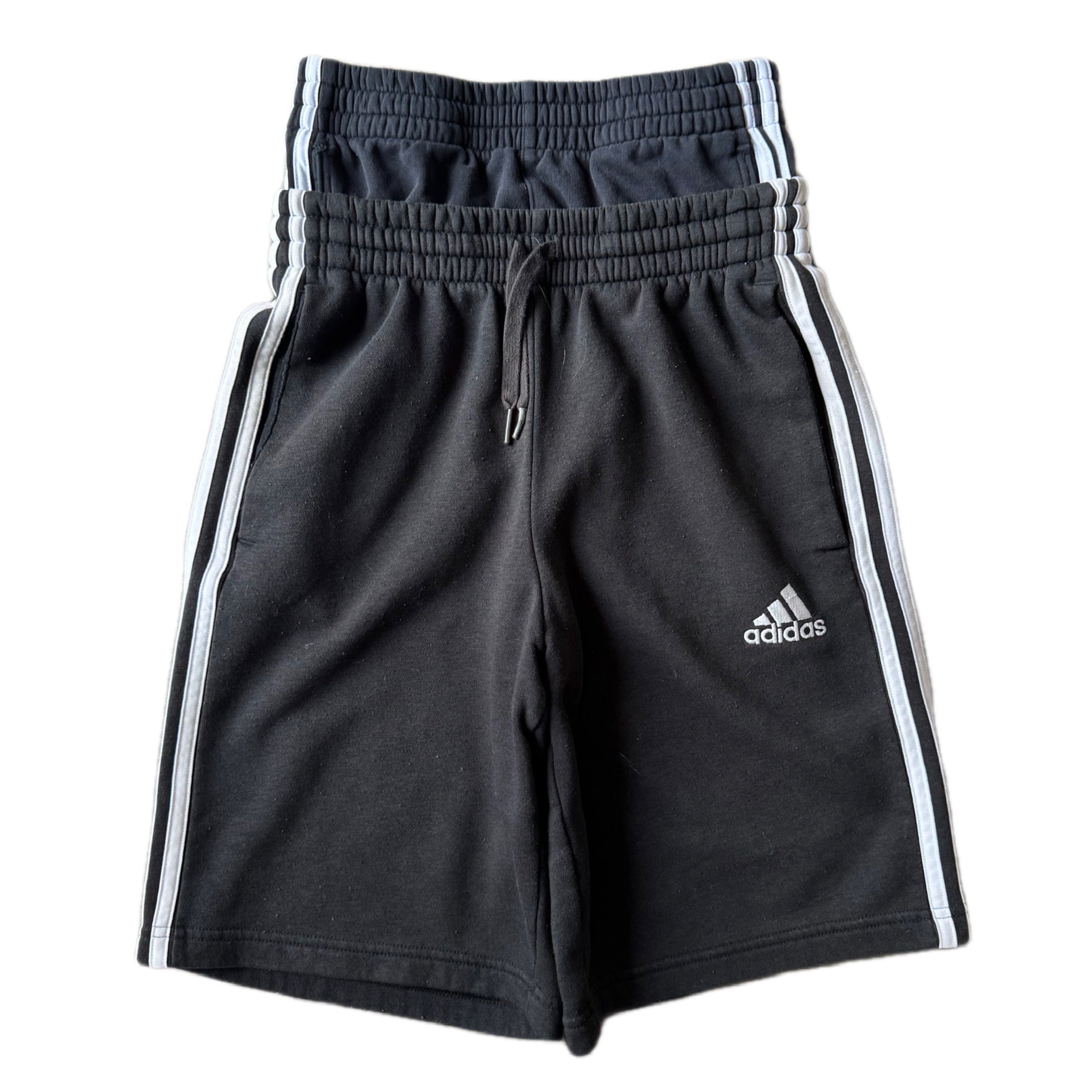 Black Double Waisted Adidas Sweat Shorts ( XS )