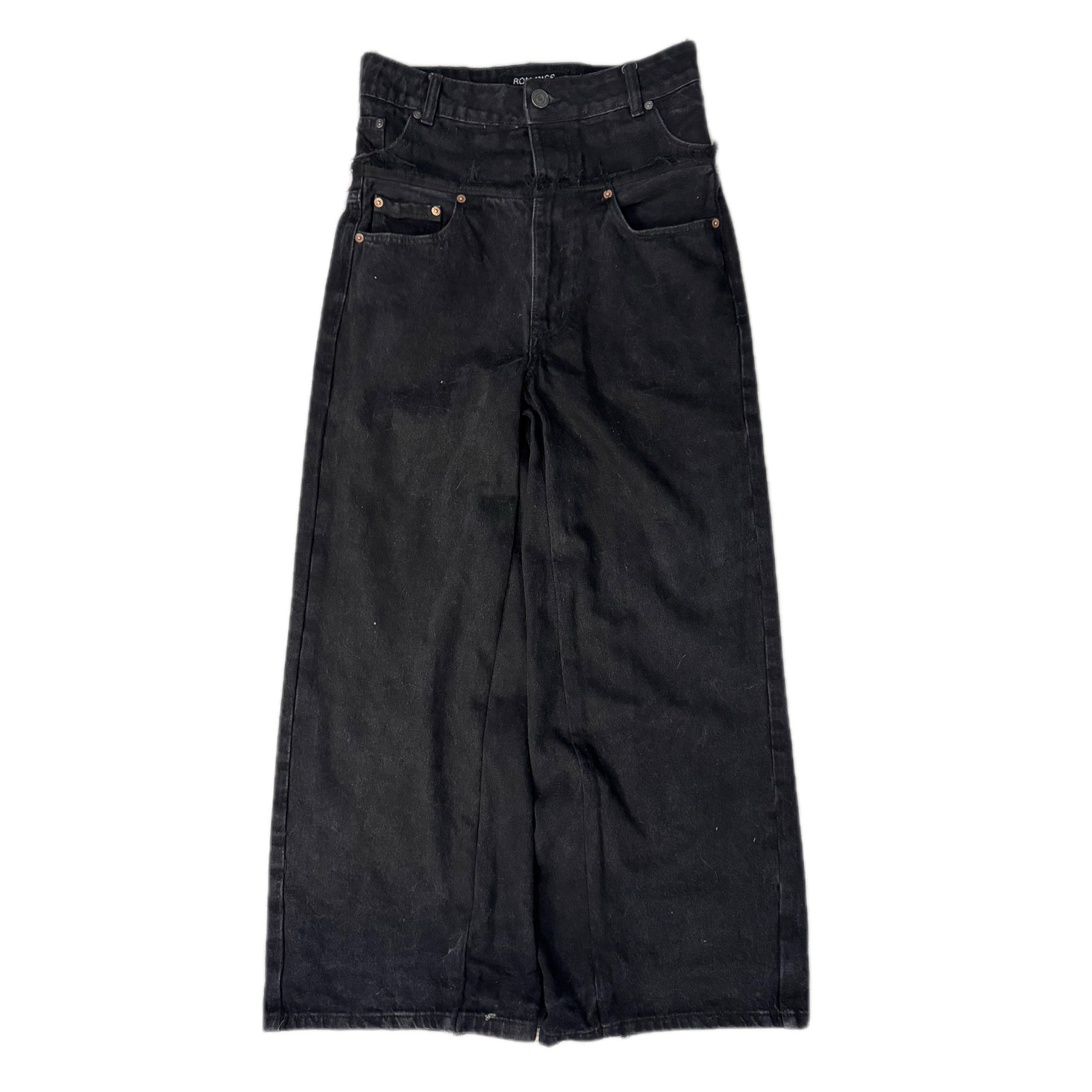 Black Double Waisted Baggy Jeans (29)