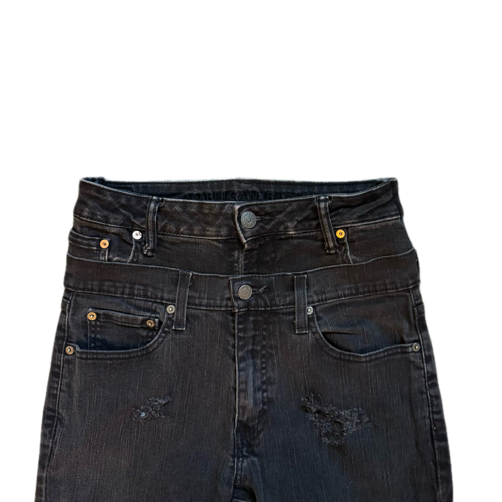 Double Waisted Black Jeans (28-30)