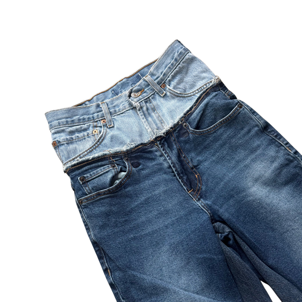 Double Waisted Blue Jeans (27/28)