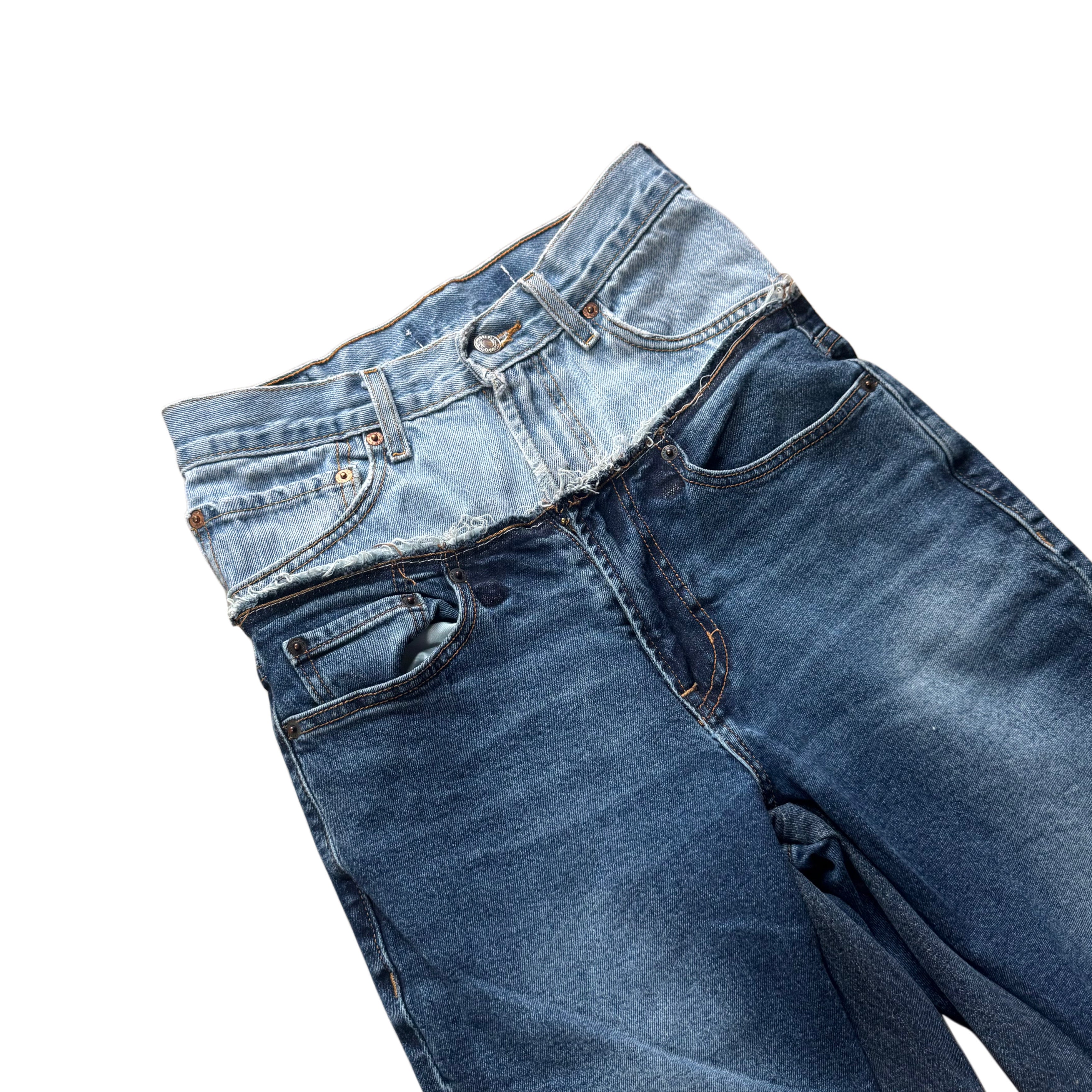 Double Waisted Blue Jeans (27/28)