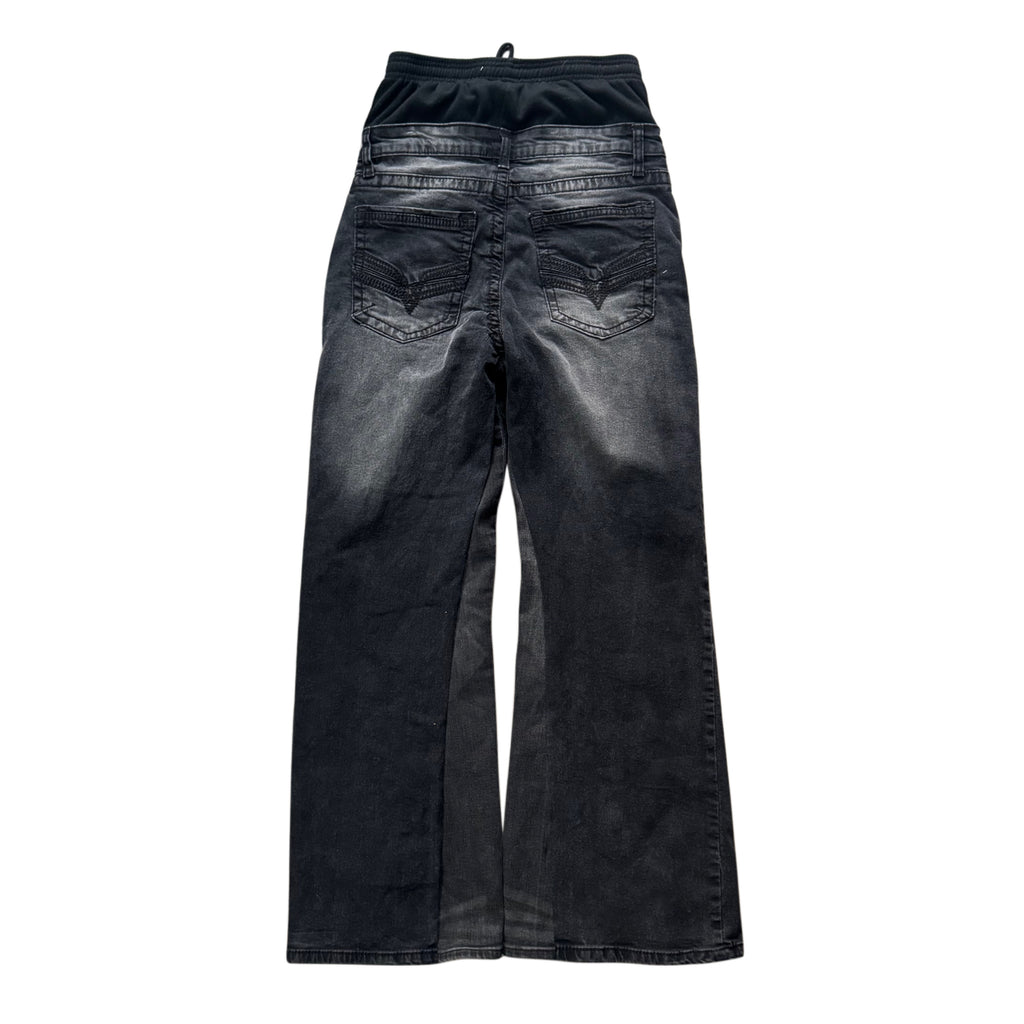 Double Waisted Faded Black Jeans (30)