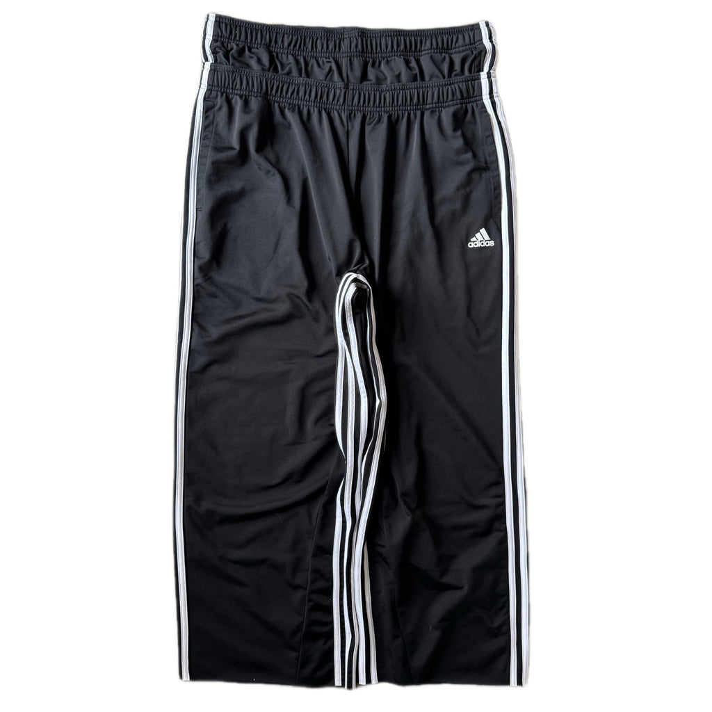 Black Double Waisted Athletic Adidas Sweatpants ( 2XL )