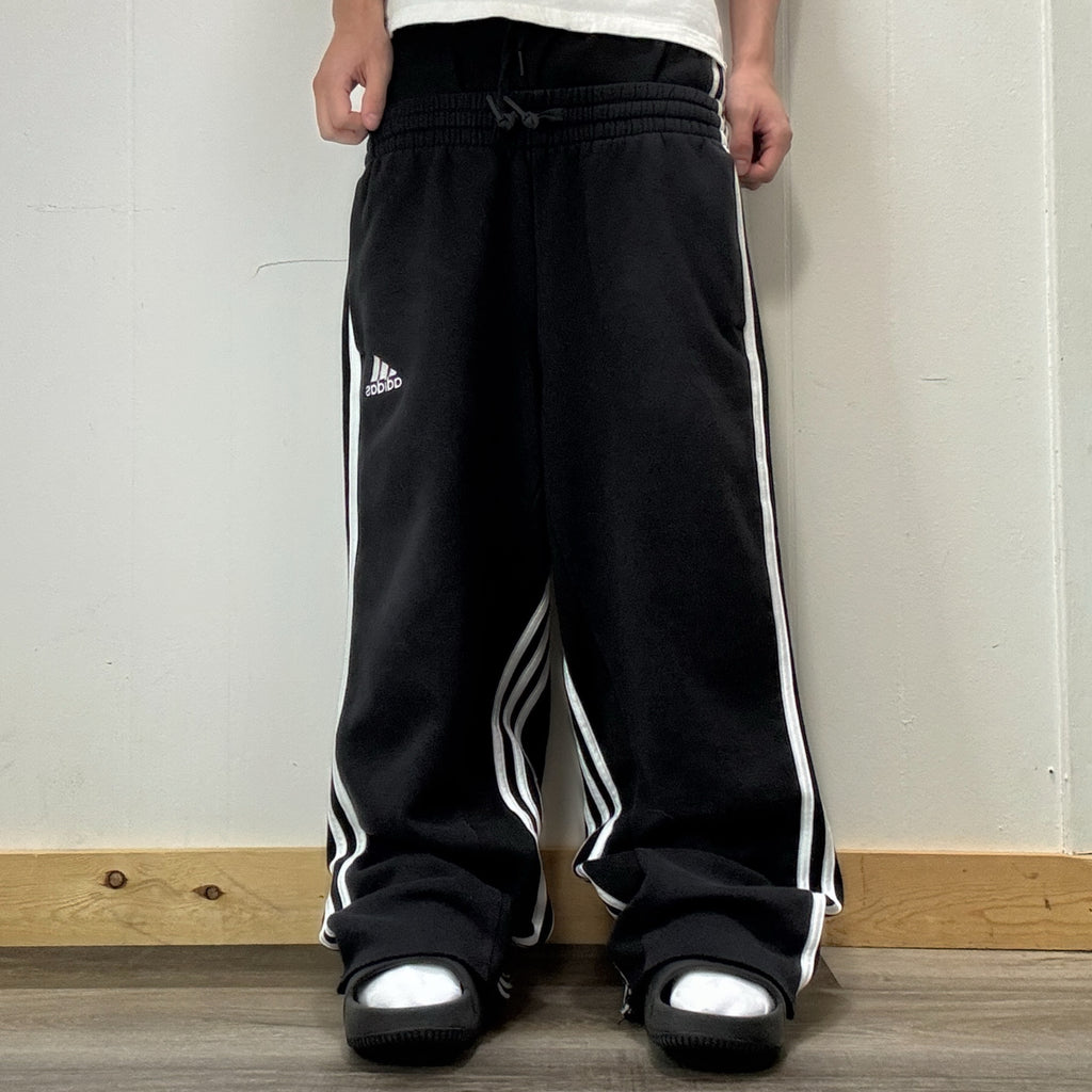 Black Double Waisted Adidas Sweatpants (S)