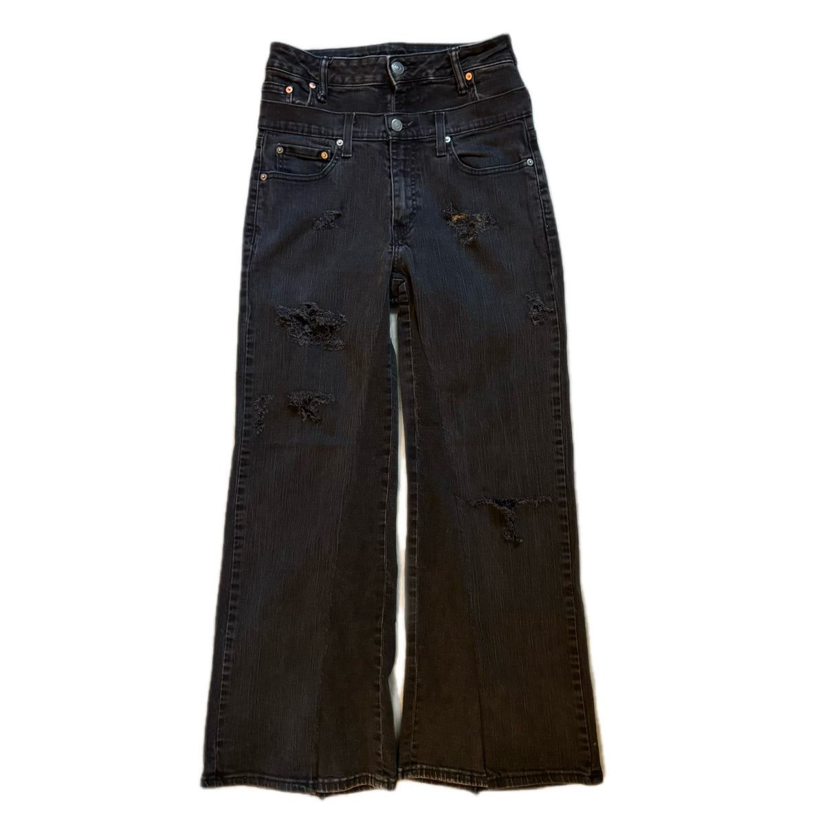 Double Waisted Black Jeans (28-30)
