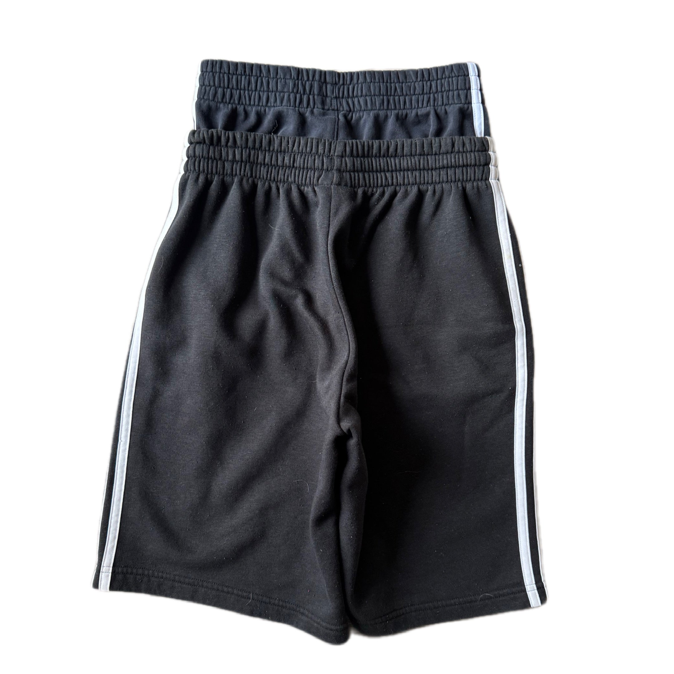 Black Double Waisted Adidas Sweat Shorts ( XS )