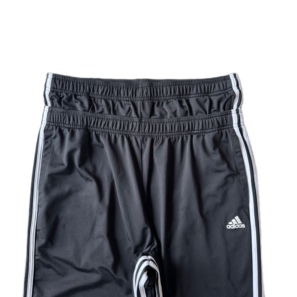 Black Double Waisted Athletic Adidas Sweatpants ( 2XL )