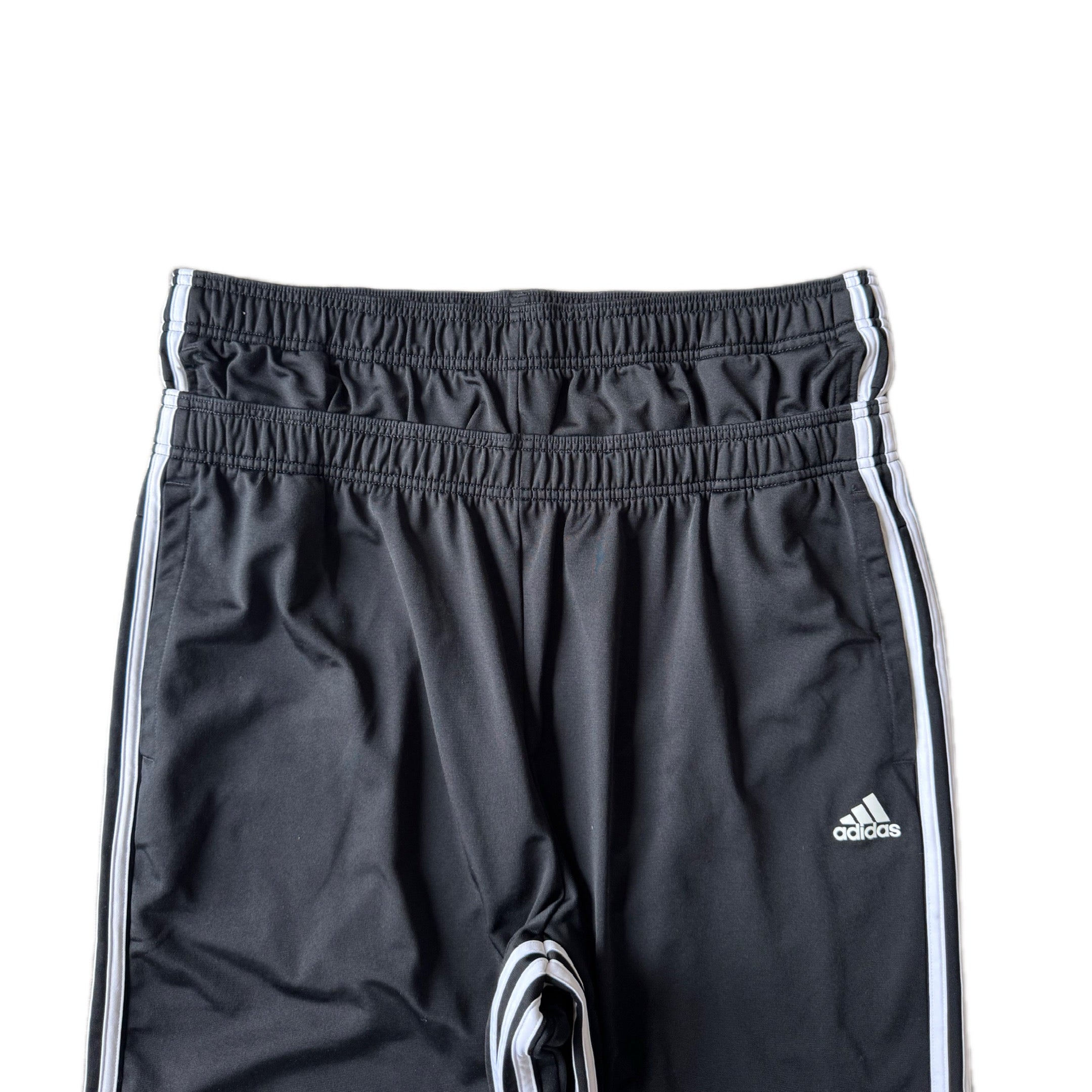 Black Double Waisted Athletic Adidas Sweatpants ( 2XL )