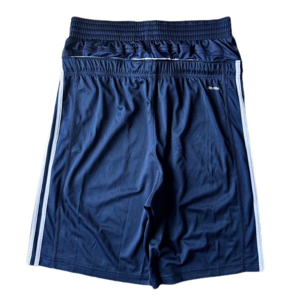Dark Blue Double Waisted Adidas Hoop Shorts (XL)