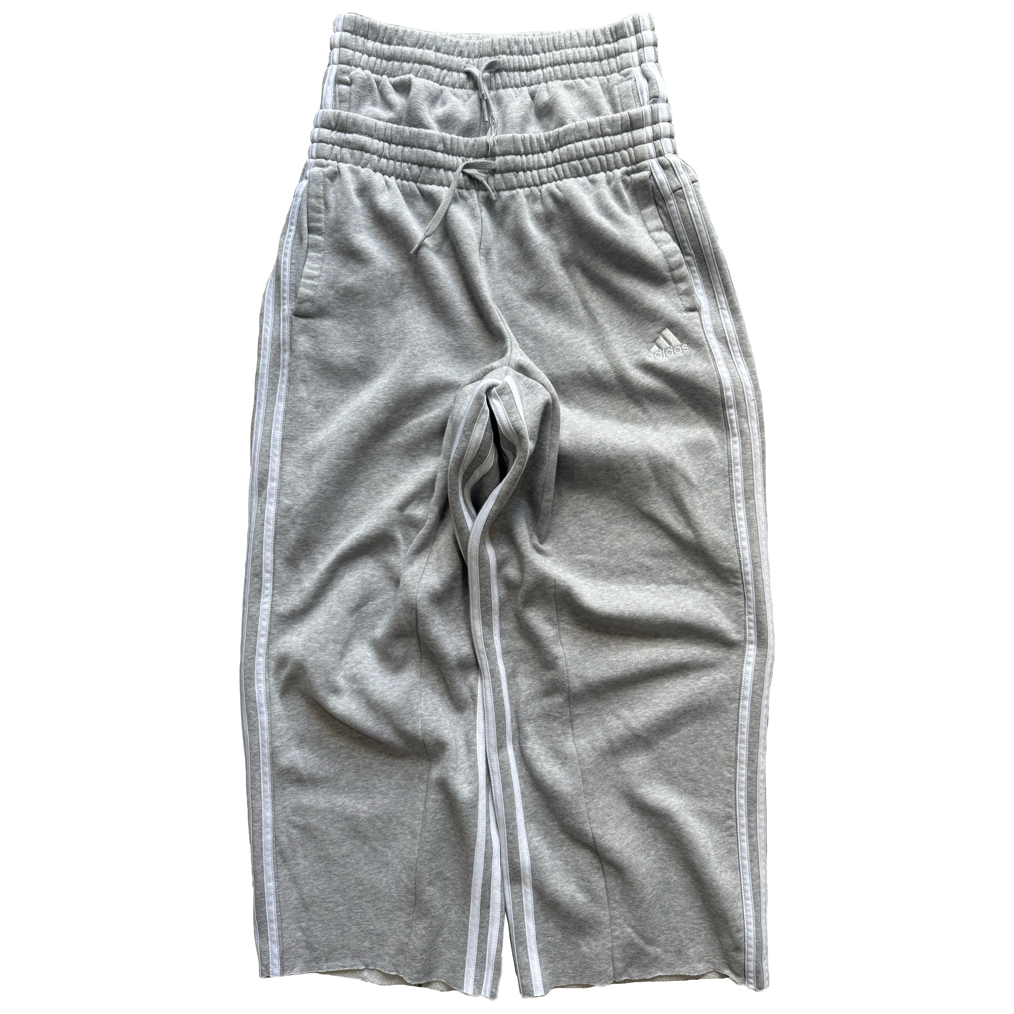 Grey Double Waisted Adidas Sweatpants (S)