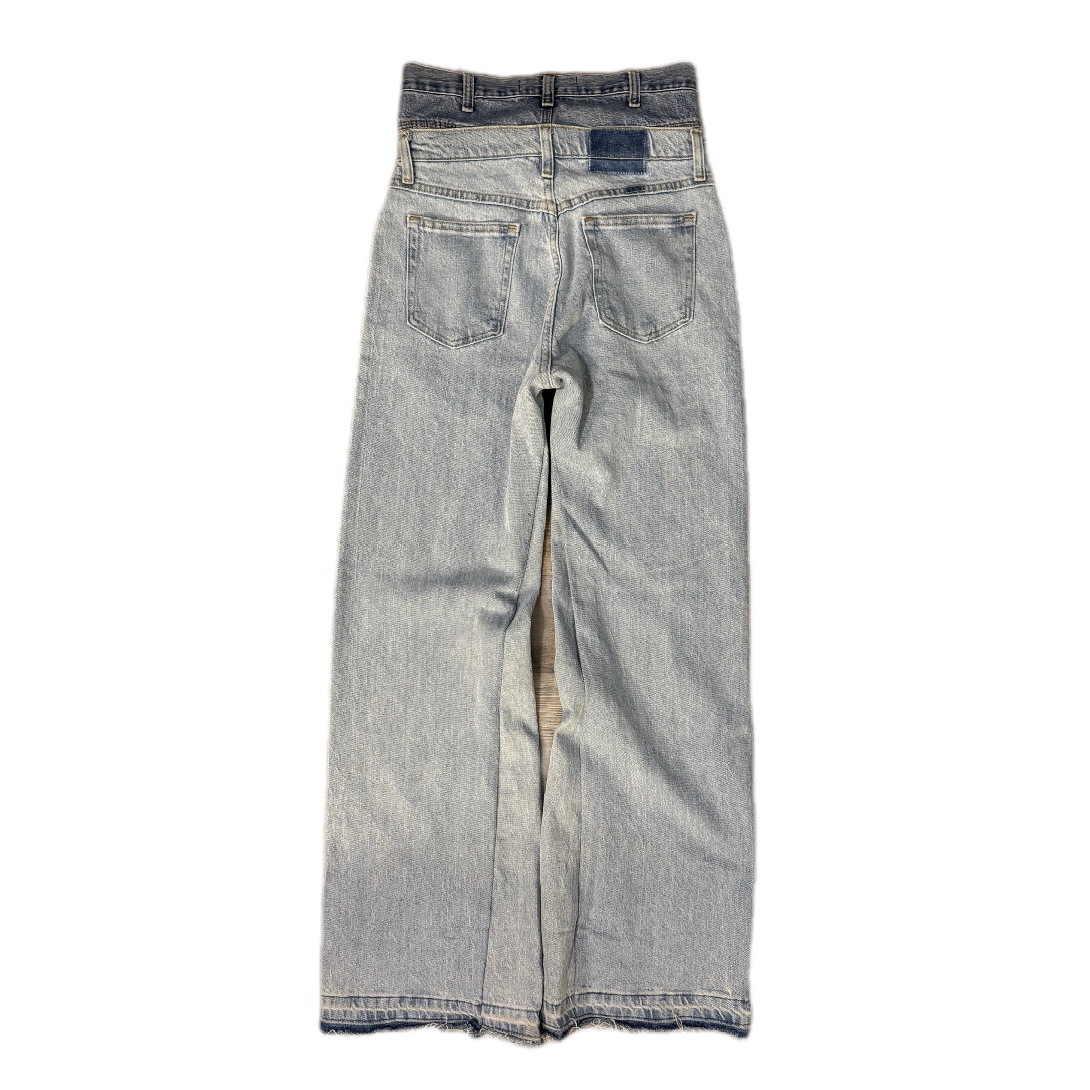 Blue Double Waisted Baggy Jeans (28x32)
