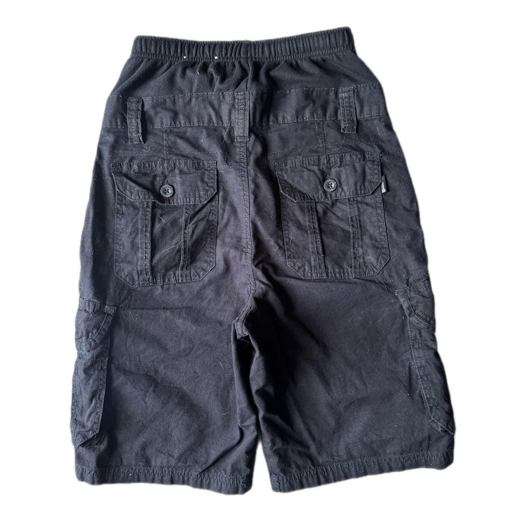 Double Waisted Black Cargo Shorts (30)