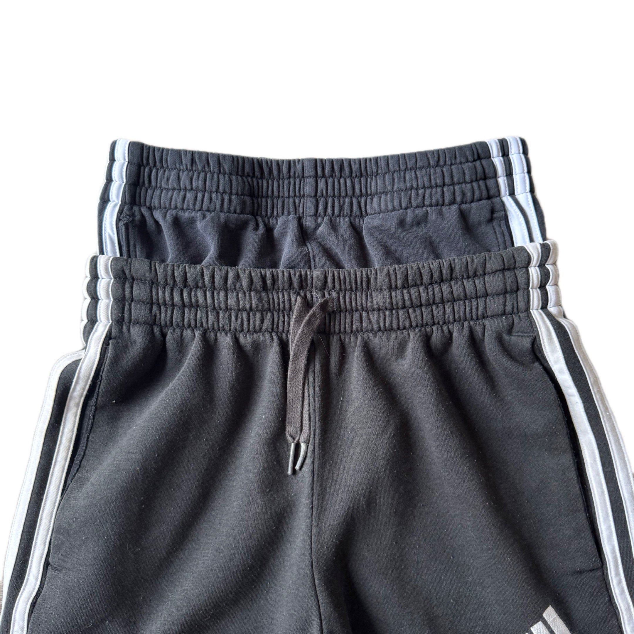 Black Double Waisted Adidas Sweat Shorts ( XS )