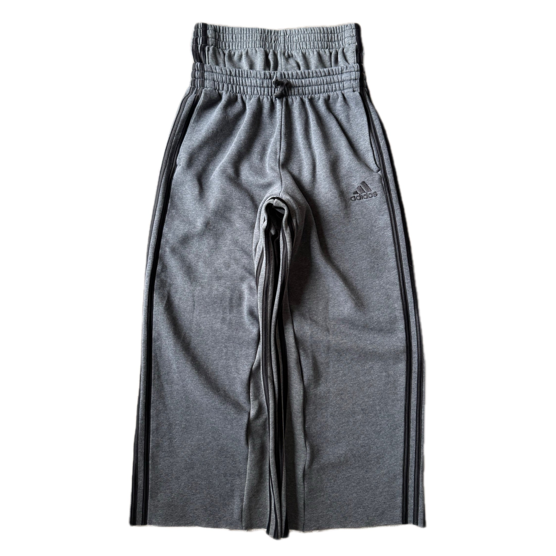 Dark Grey Double Waisted Adidas Sweatpants ( S )