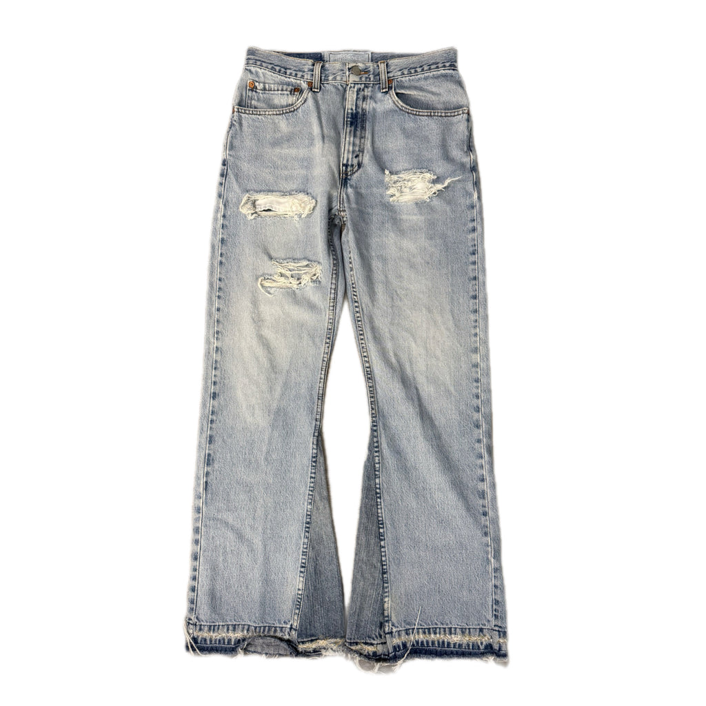 Blue Distressed Flare Jeans (29x30)