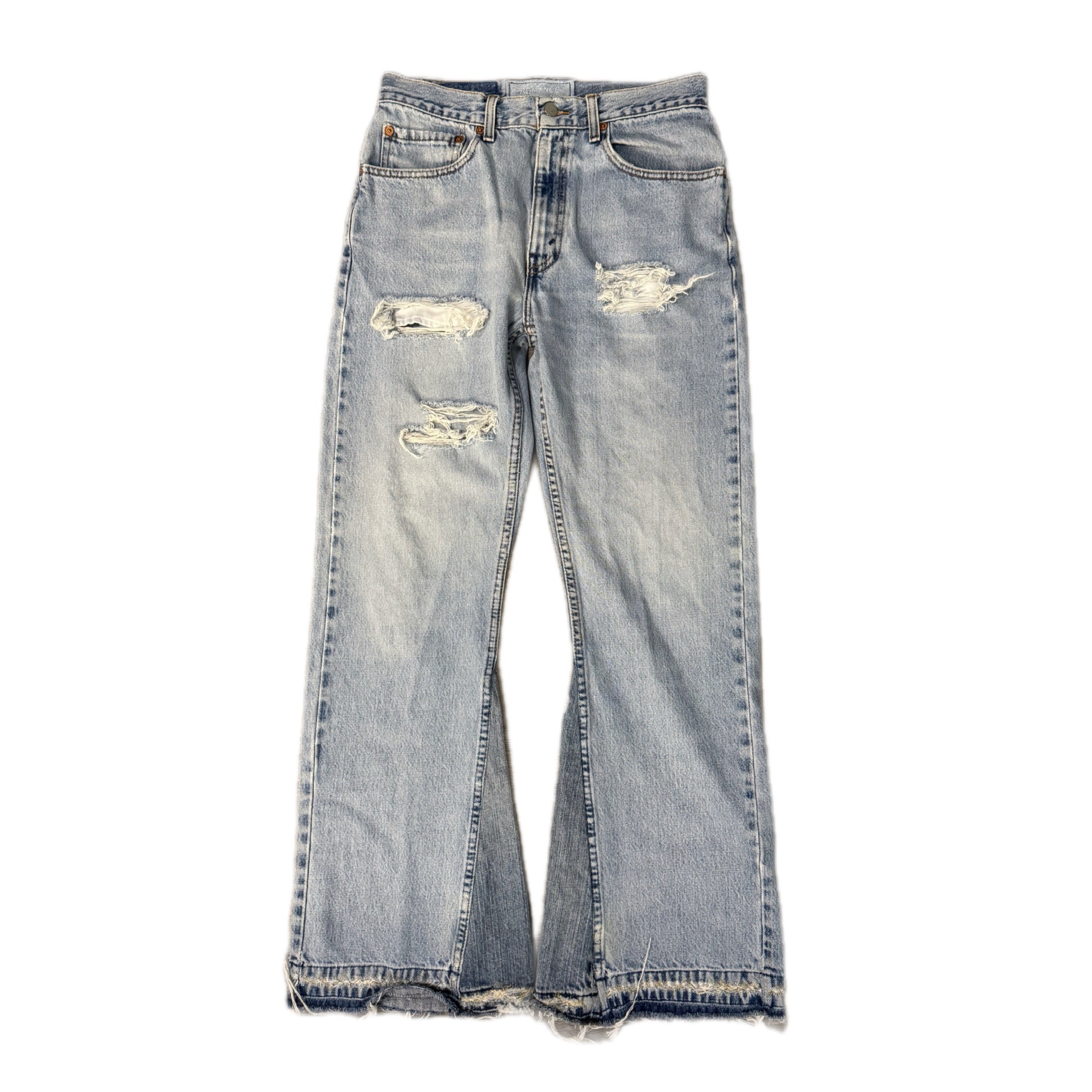 Blue Distressed Flare Jeans (29x30)
