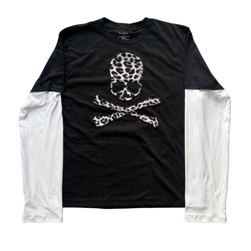 Black Cheetah Layered T-Shirt (L)