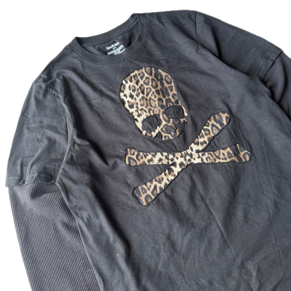 Black Layered Cheetah T-Shirt (S)