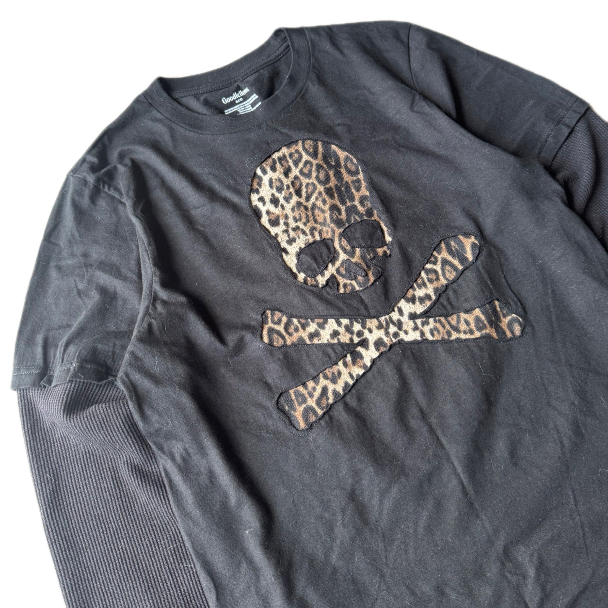Black Layered Cheetah T-Shirt (S)