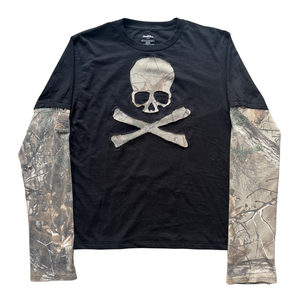 Black Camo Thermal Layered T-Shirt (L)