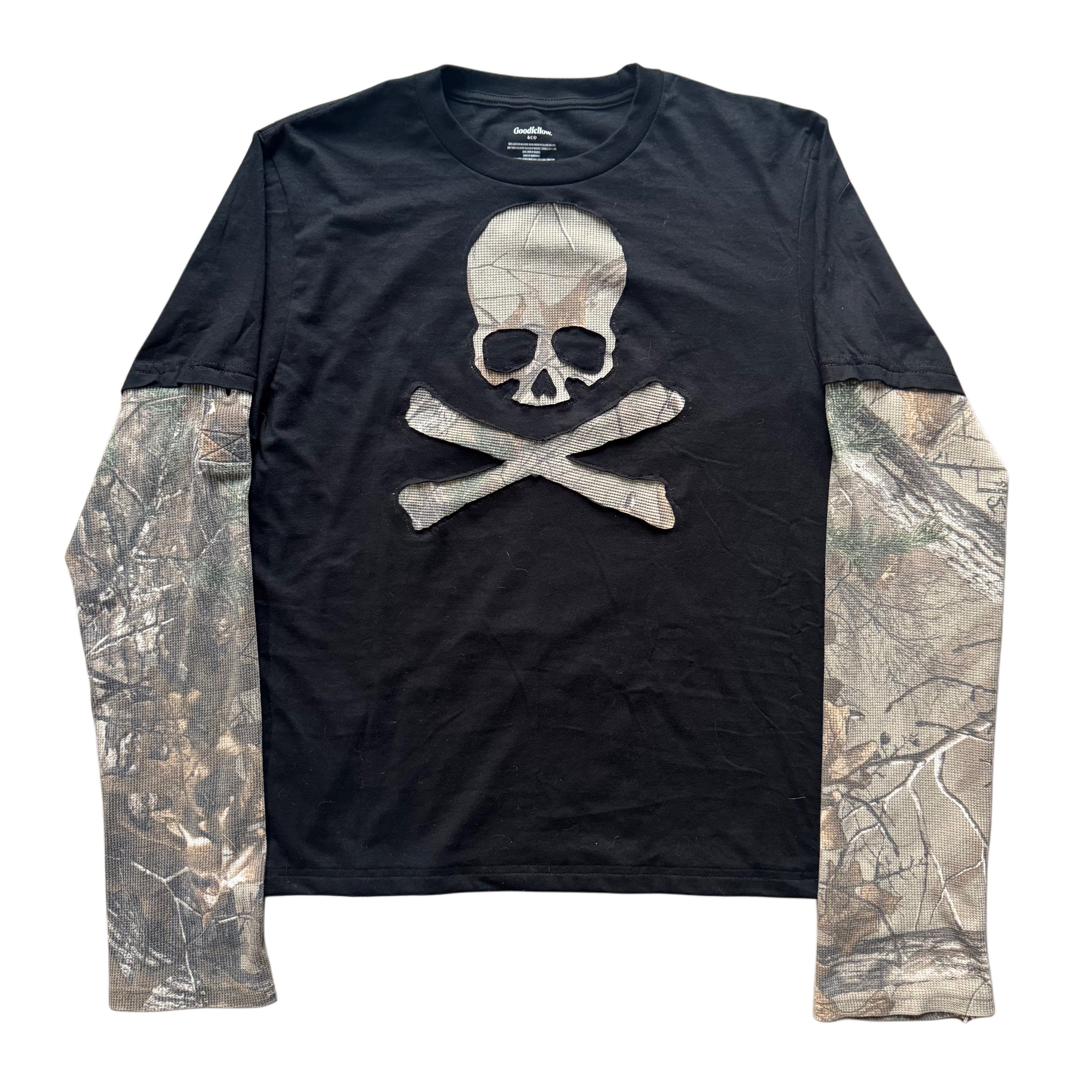 Black Camo Thermal Layered T-Shirt (L)