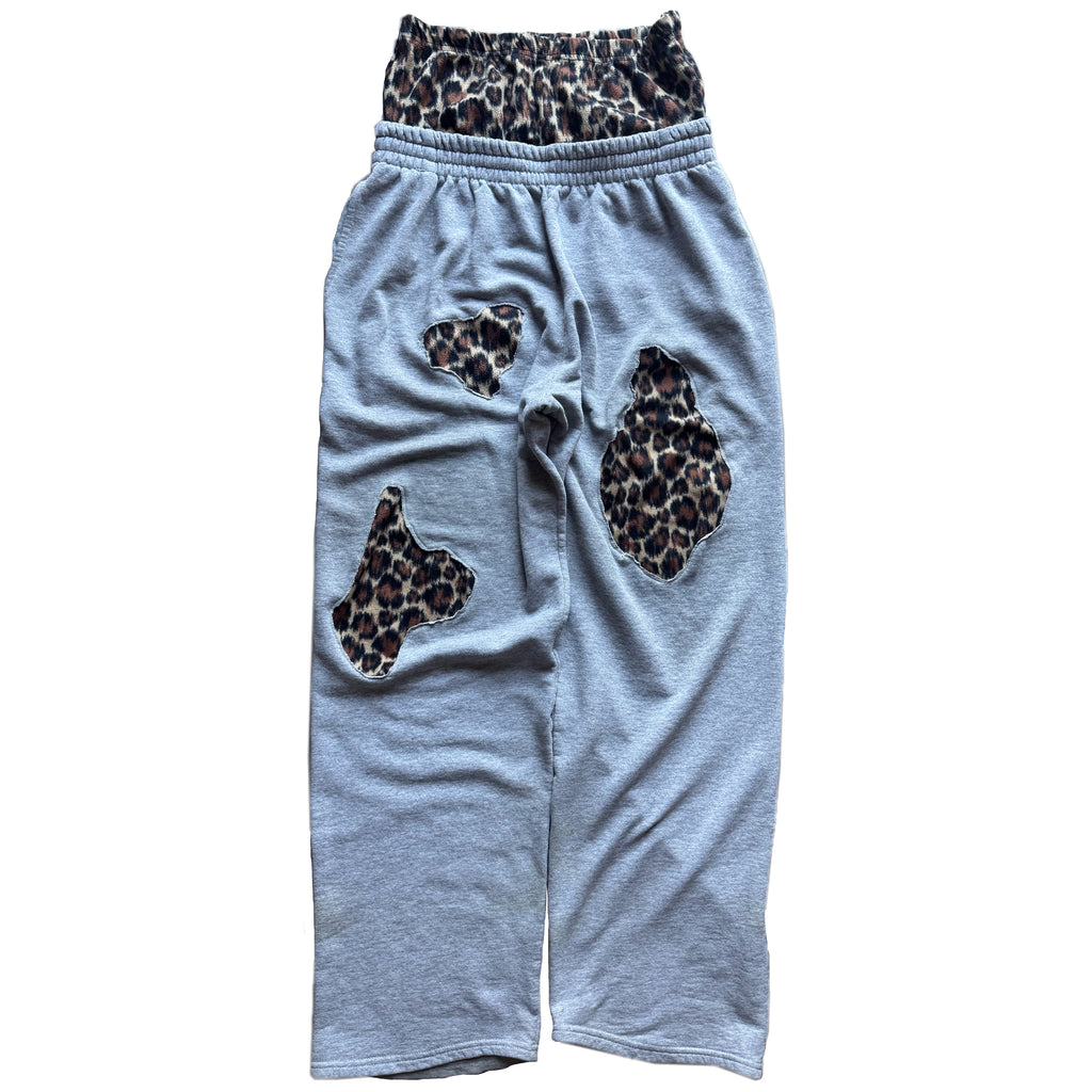 Double Waisted Cheetah Print Sweatpants (S)