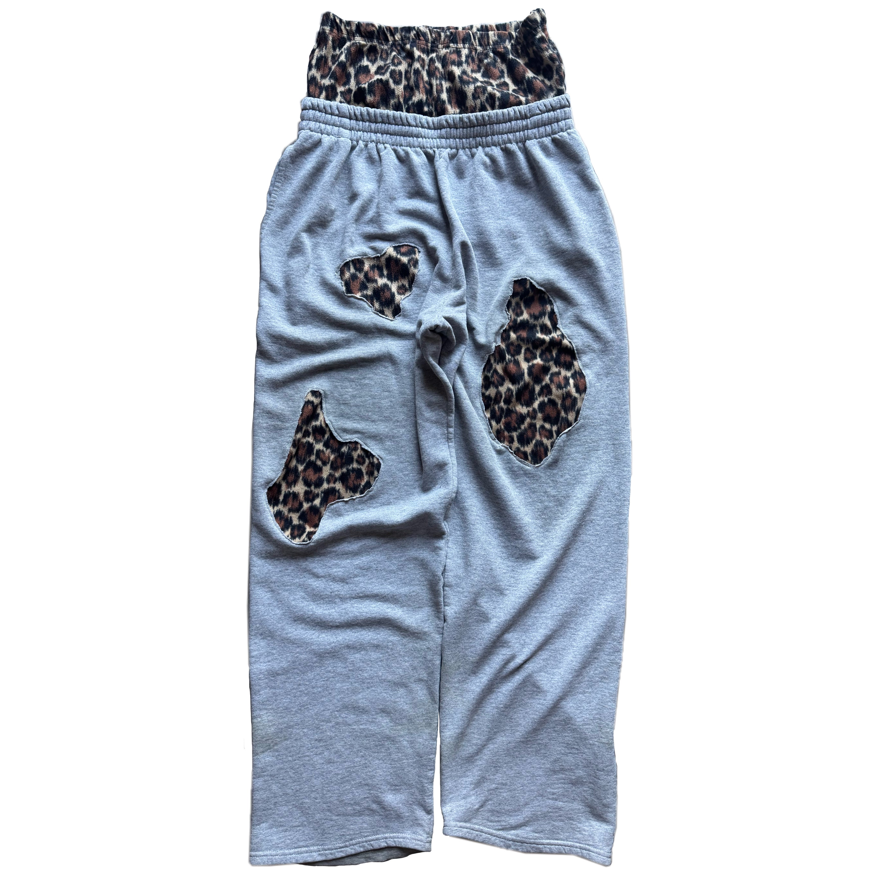 Double Waisted Cheetah Print Sweatpants (S)