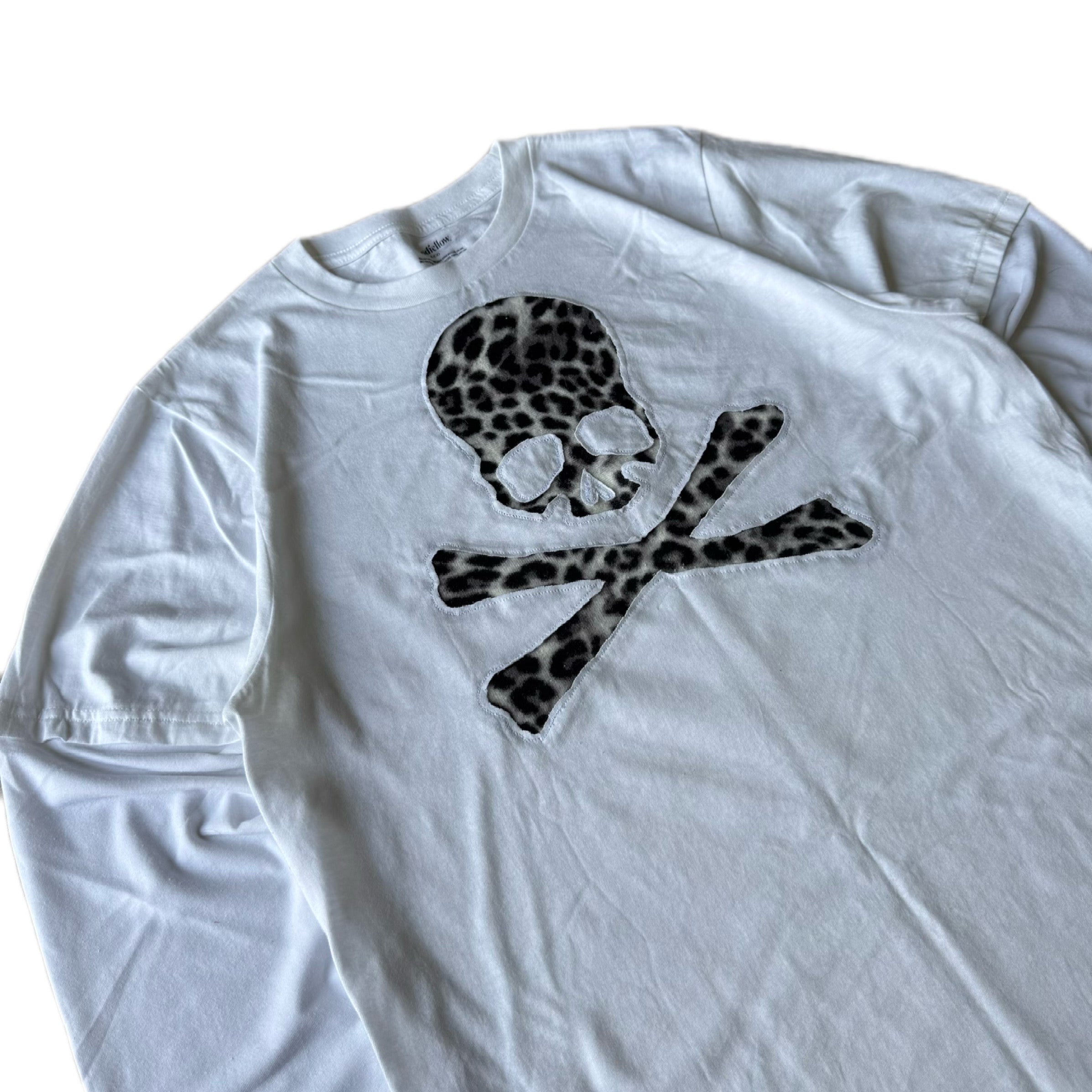 White Cheetah Layered T-Shirt (M)
