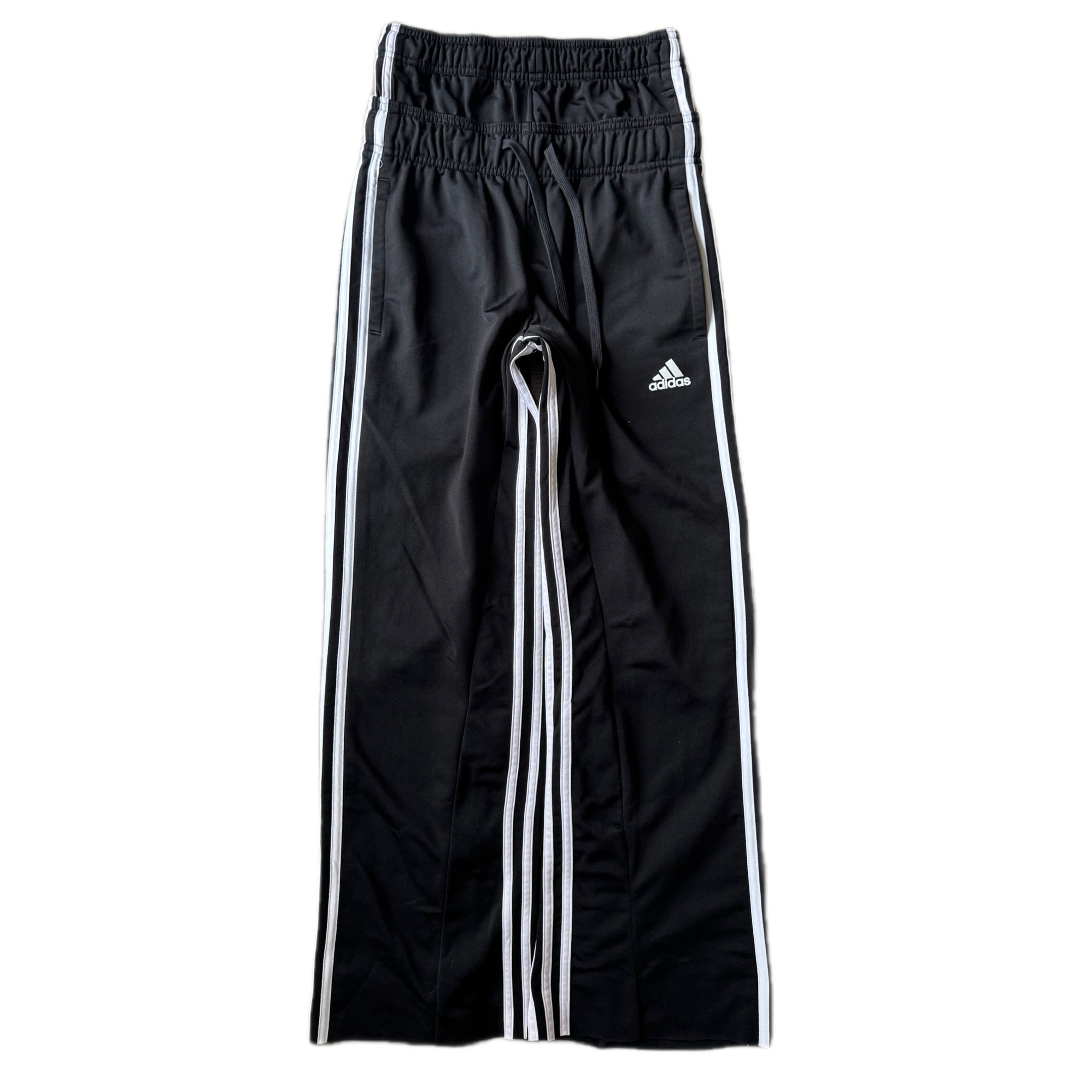 Black Double Waisted Athletic Adidas Sweatpants ( S )