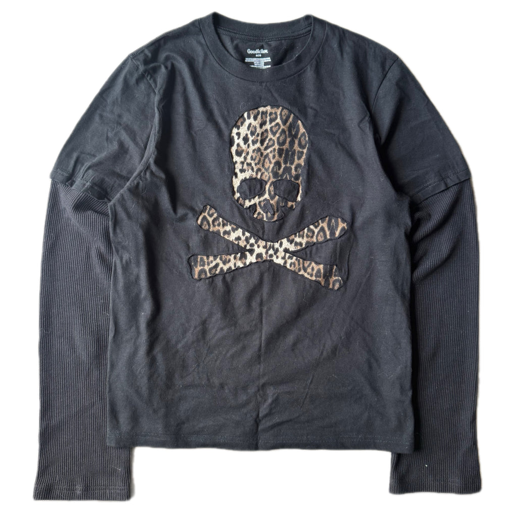 Black Layered Cheetah T-Shirt (S)