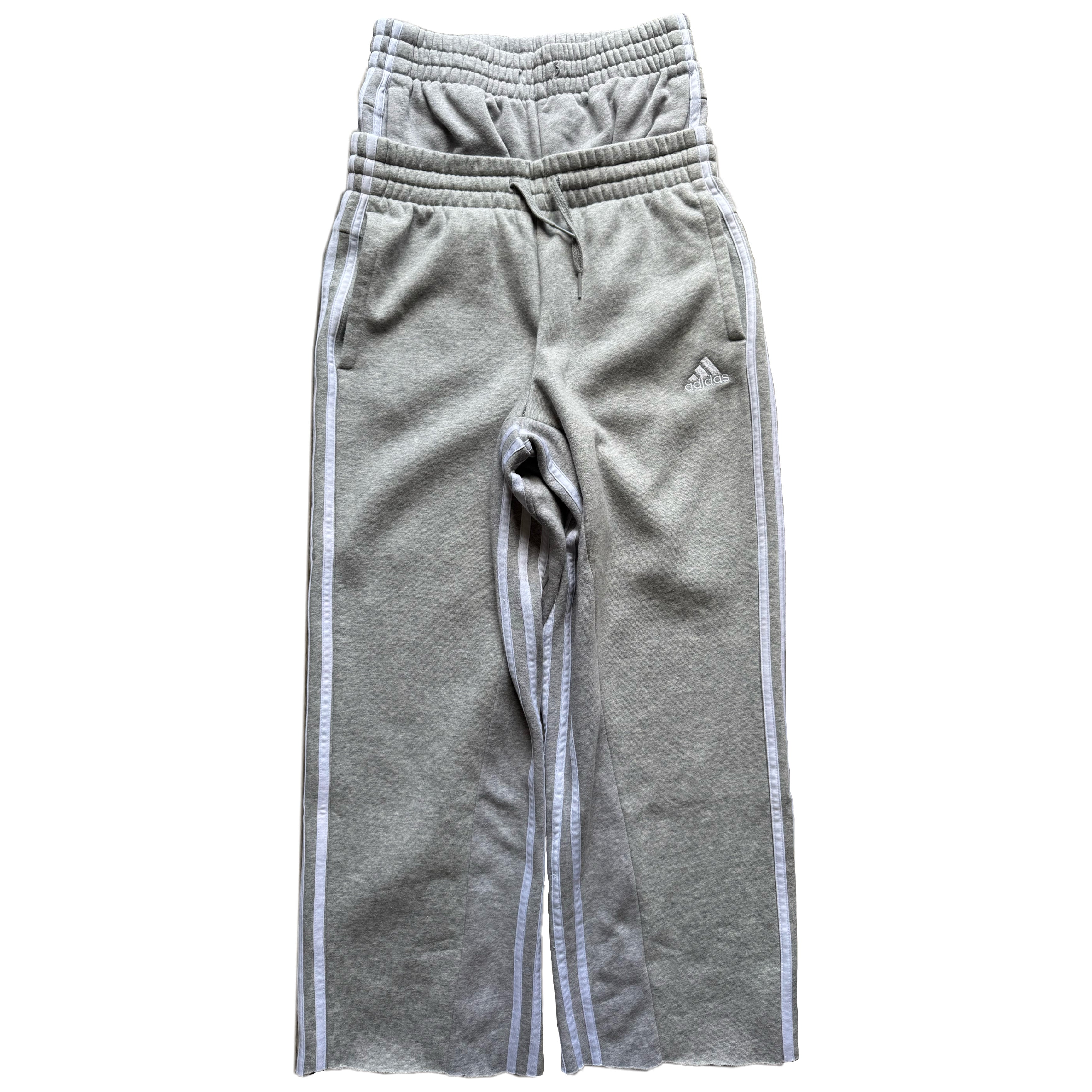Grey Double Waisted Adidas Sweatpants (XS)