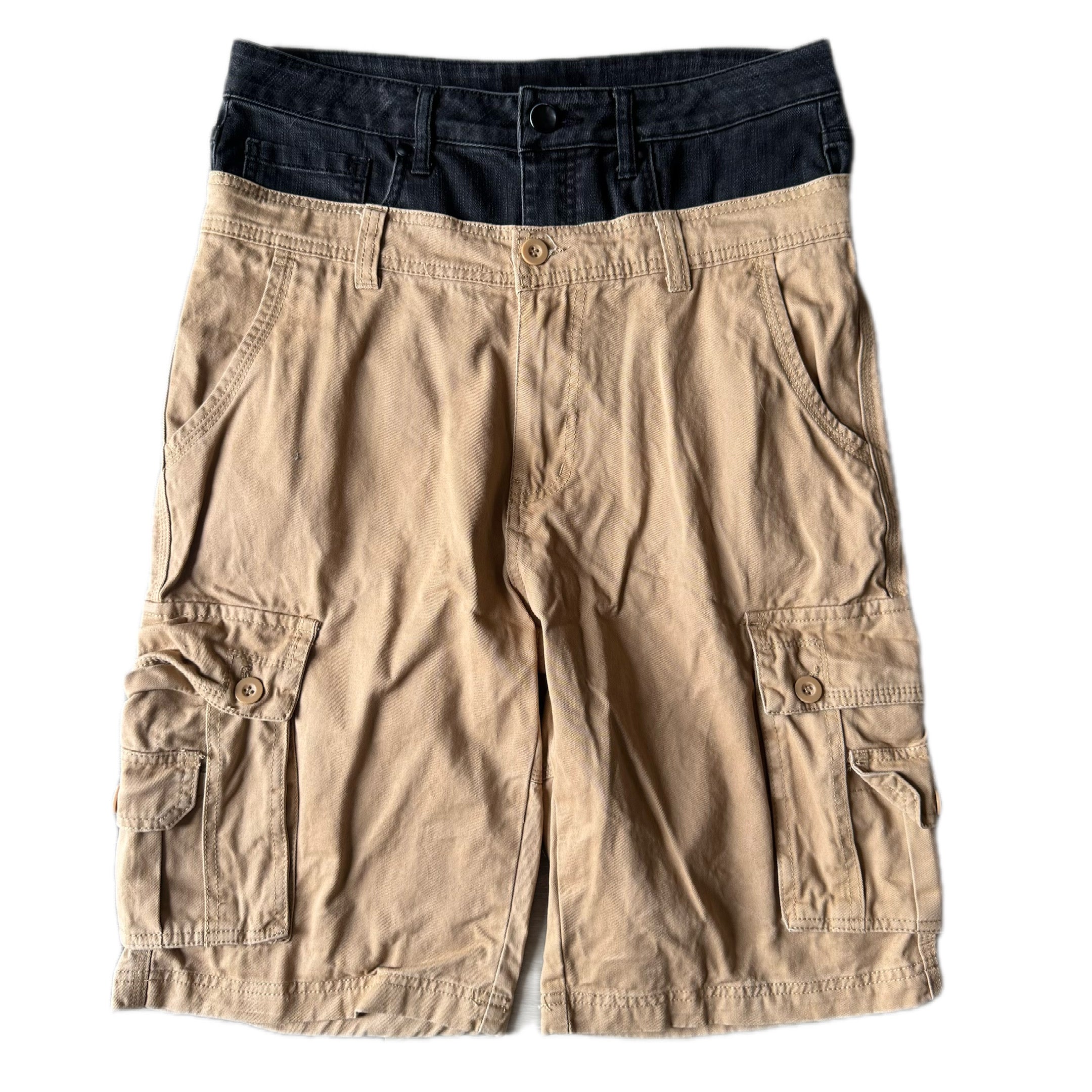 Double Waisted Khaki Shorts (32)