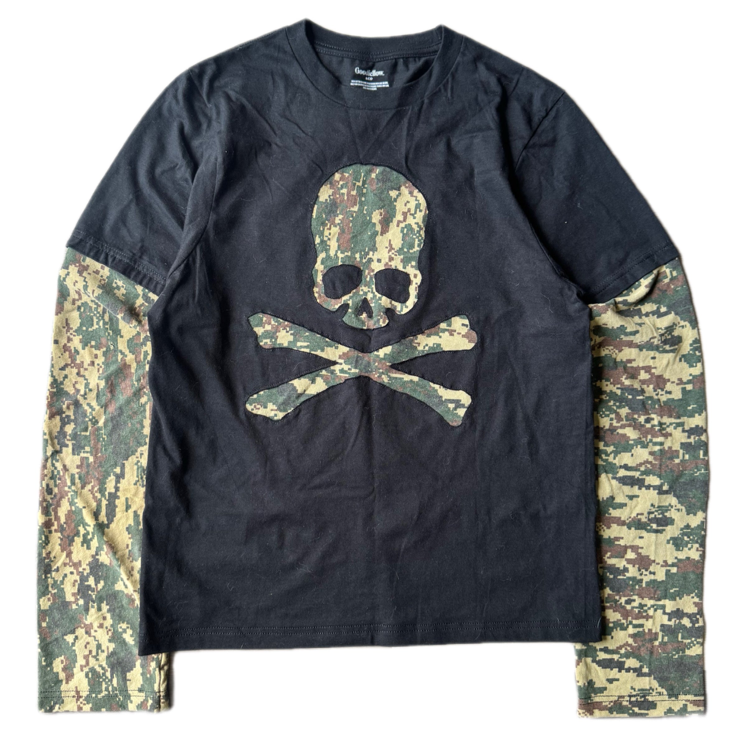 Black Layered Digital Camo T-Shirt (S)