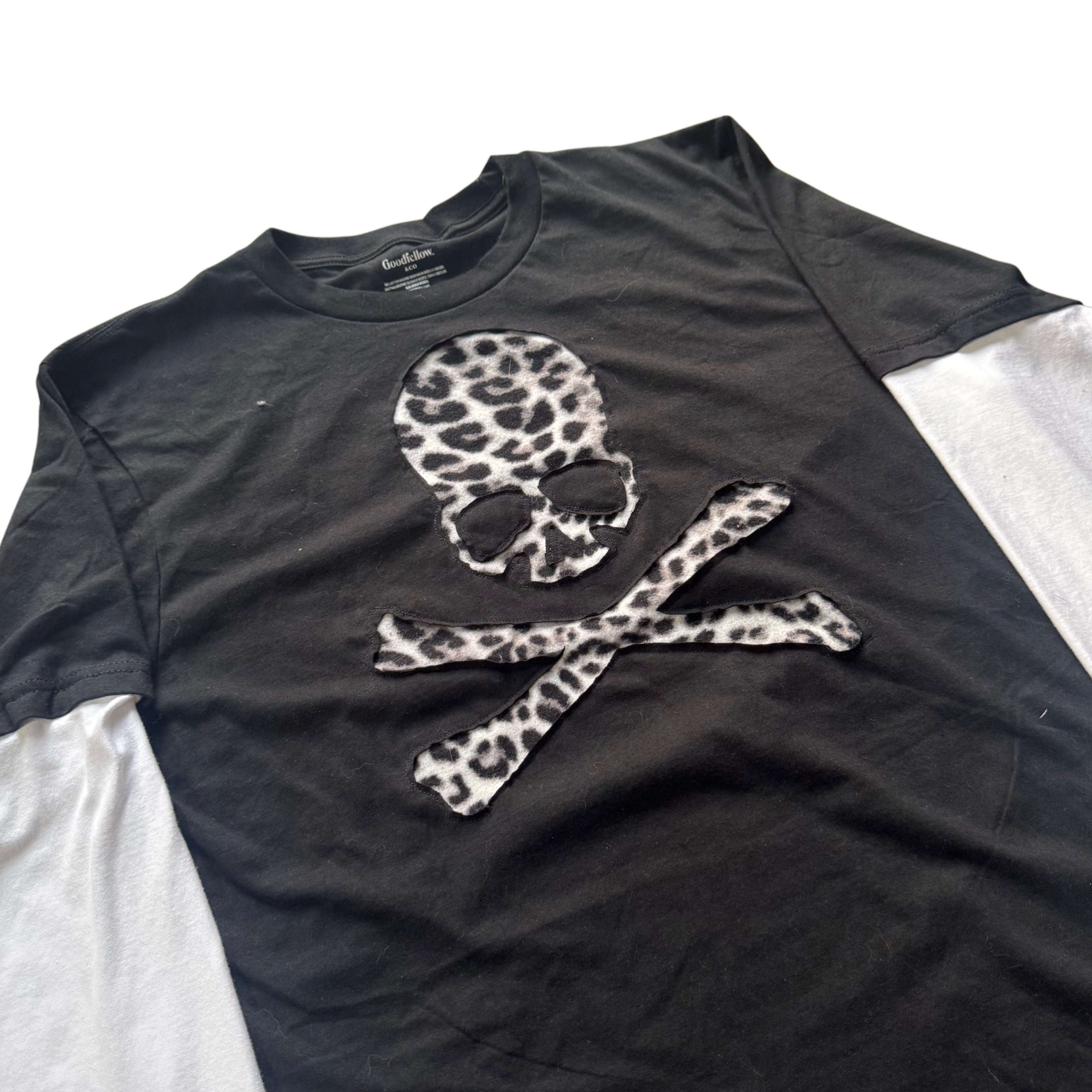Black Cheetah Layered T-Shirt (L)