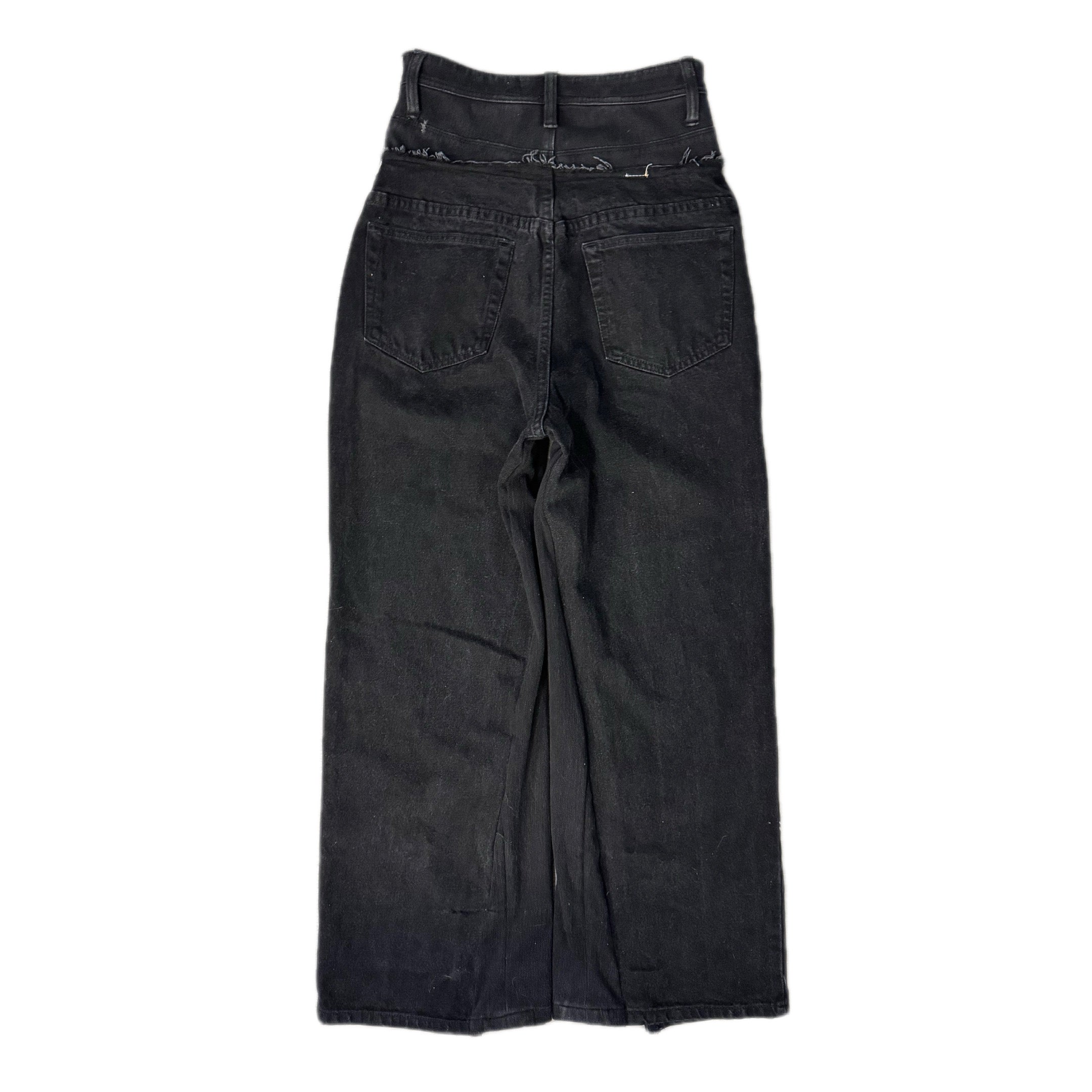 Black Double Waisted Baggy Jeans (29)