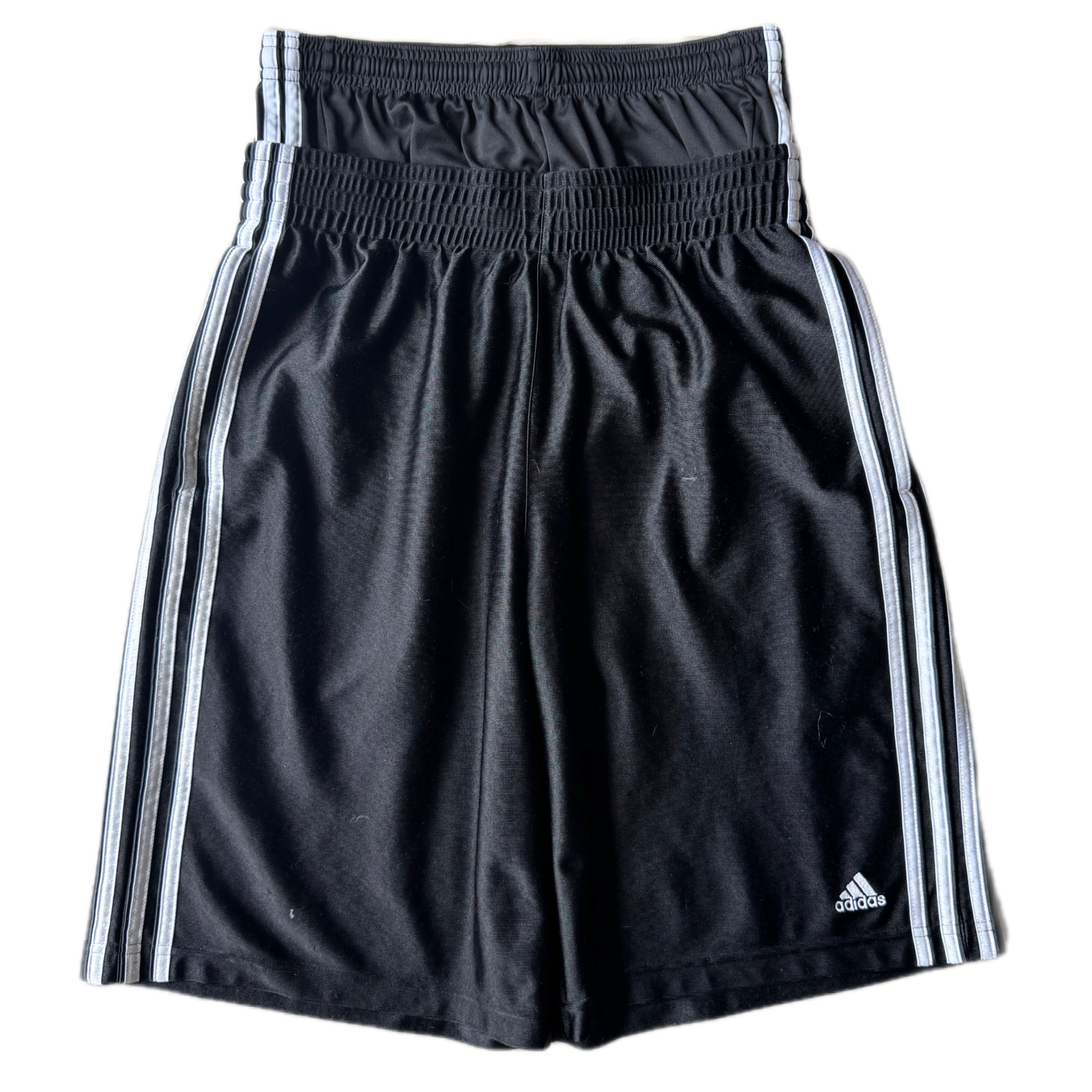 Black Double Waisted Adidas Hoop Shorts (S)