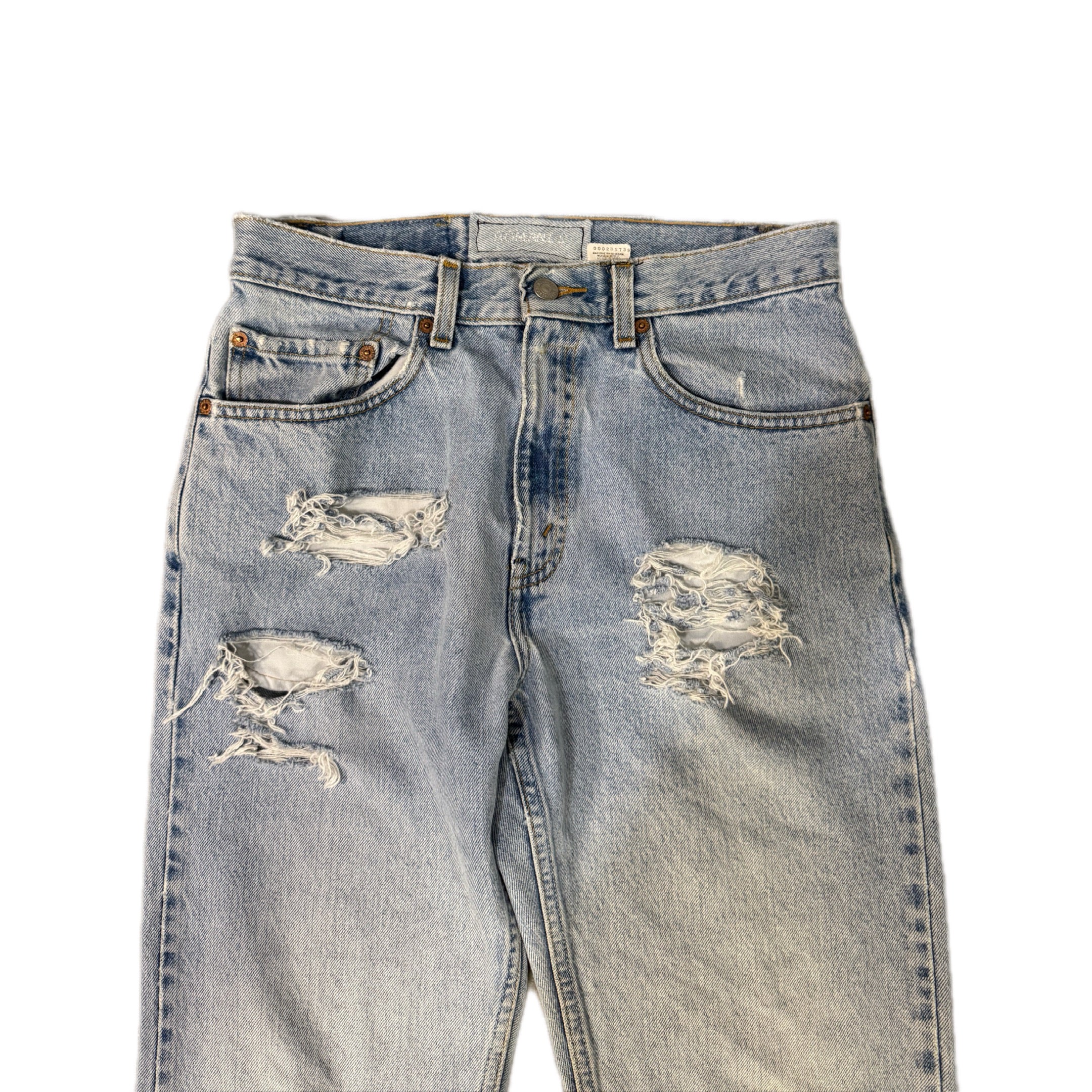Blue Distressed Flare Jeans (29x30)