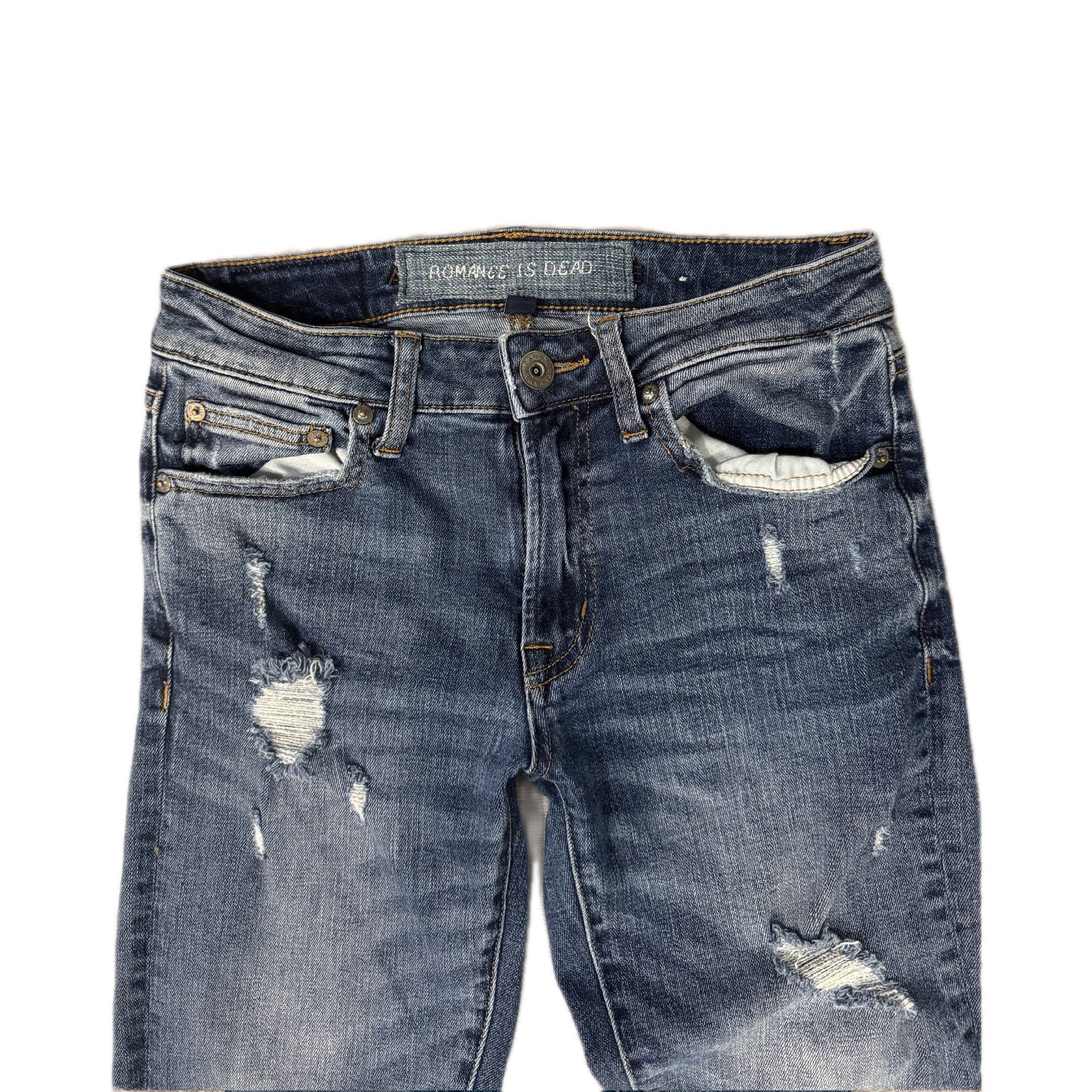 Blue Distressed Flare Jeans (28x32)