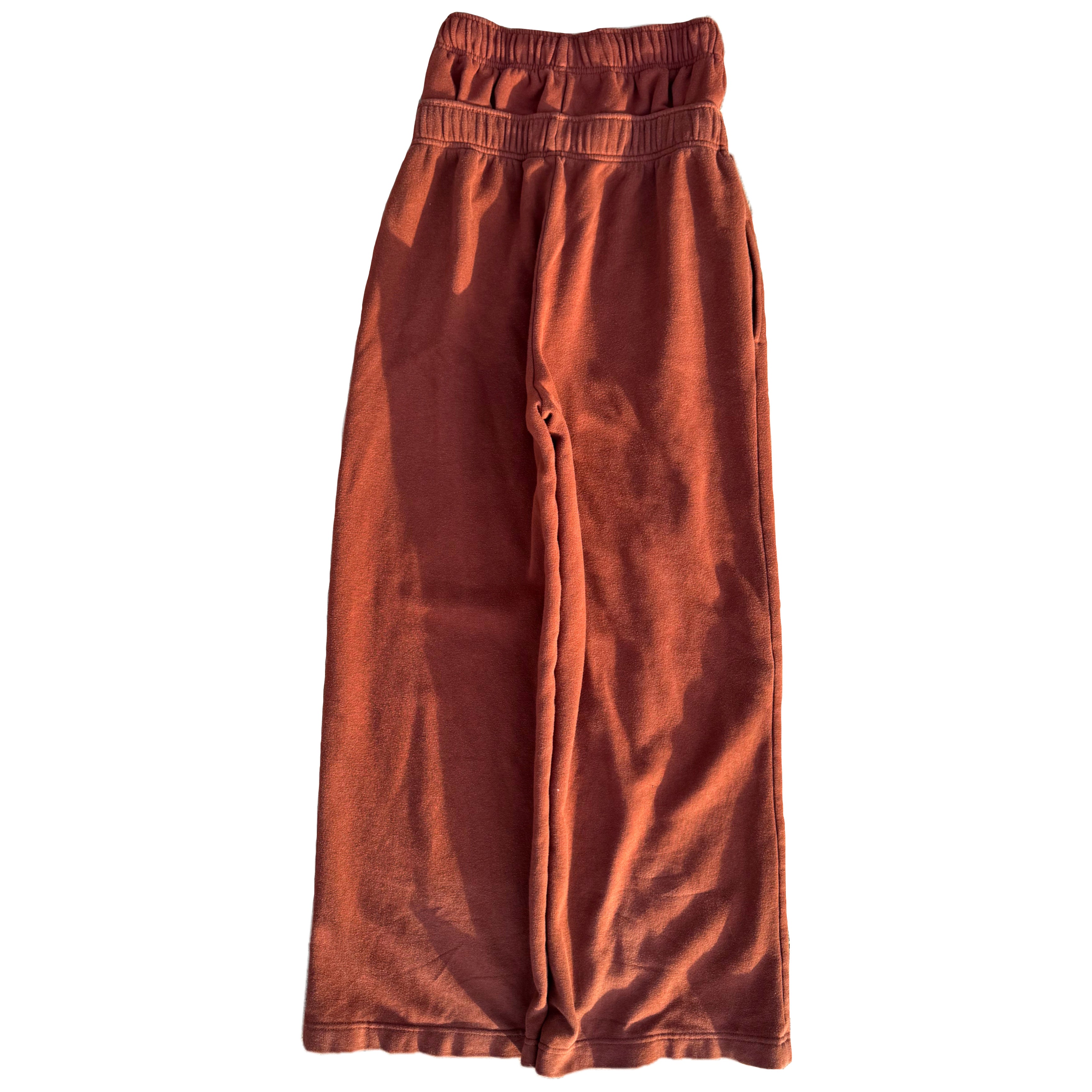 Brown Double Waisted Skull Sweatpants (XS)