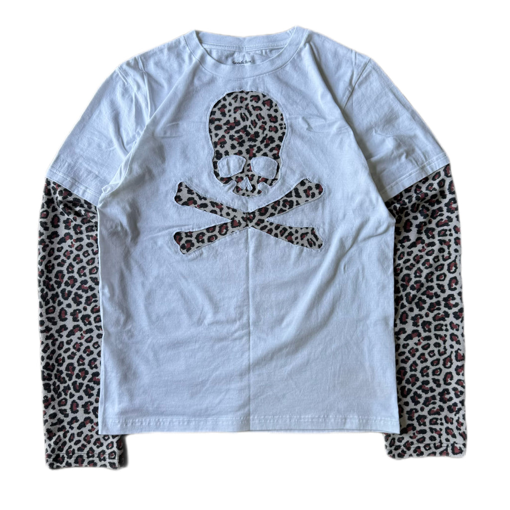 White Cheetah Layered T-Shirt (S)