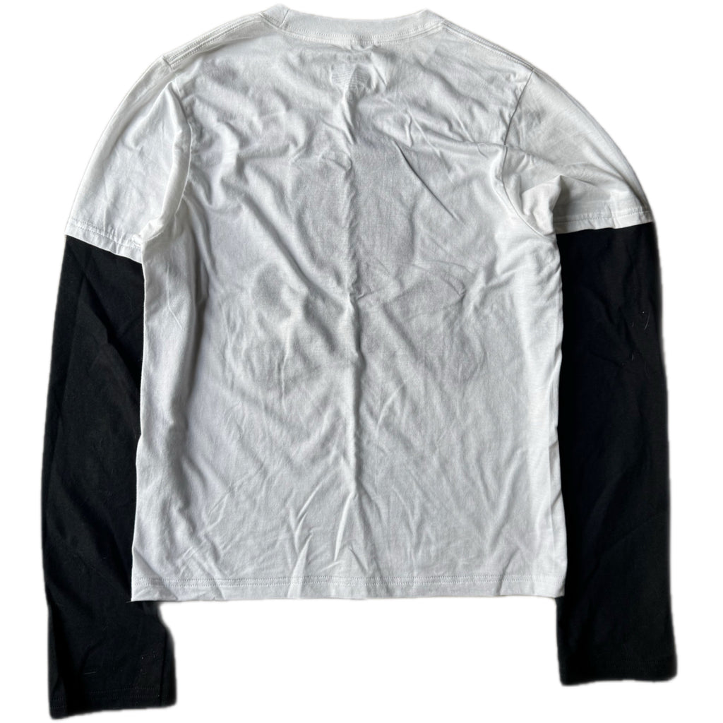 Black on White Layered T-Shirt (S)