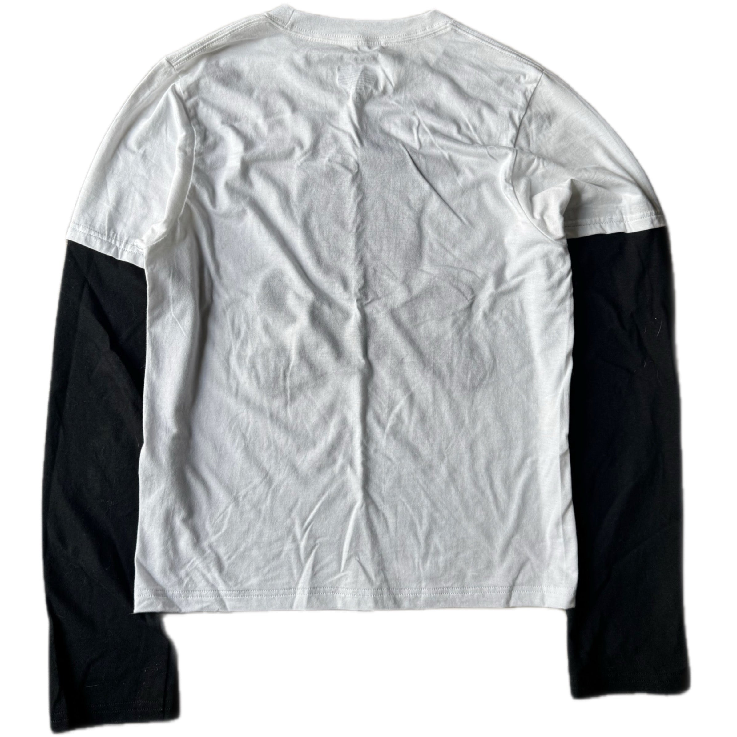 Black on White Layered T-Shirt (S)